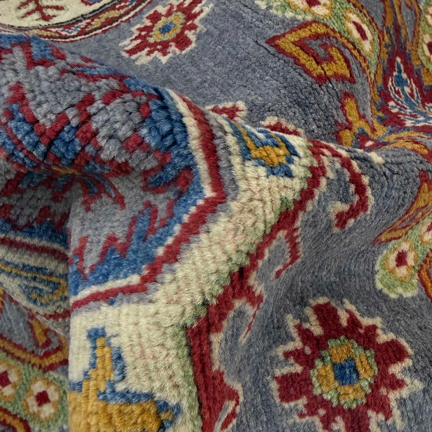 Grey Color Kazak Runner 2' 6" x 6' 4" (ft) - No. R37424