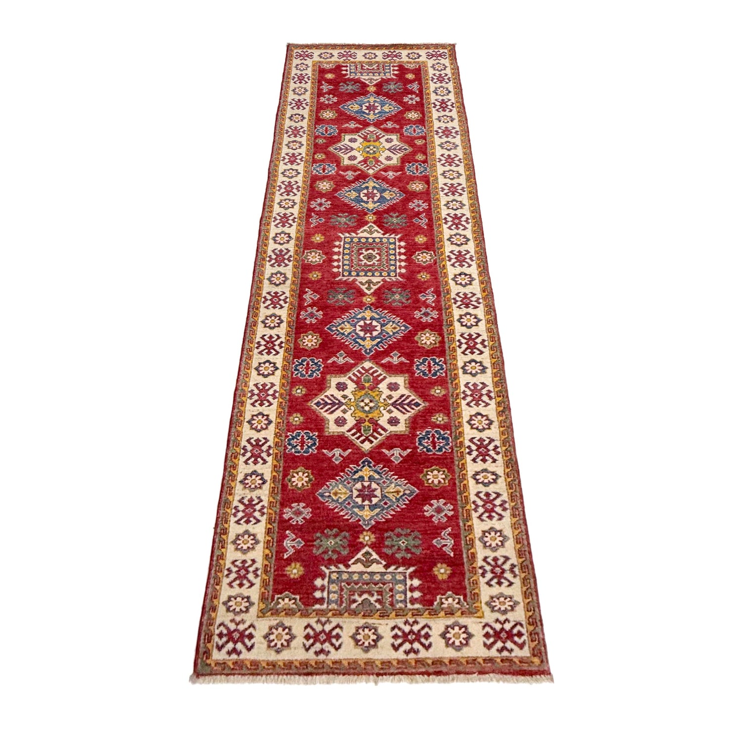 Red Color Kazak Runner 2' 6" x 9' 11" (ft) - No. R37426