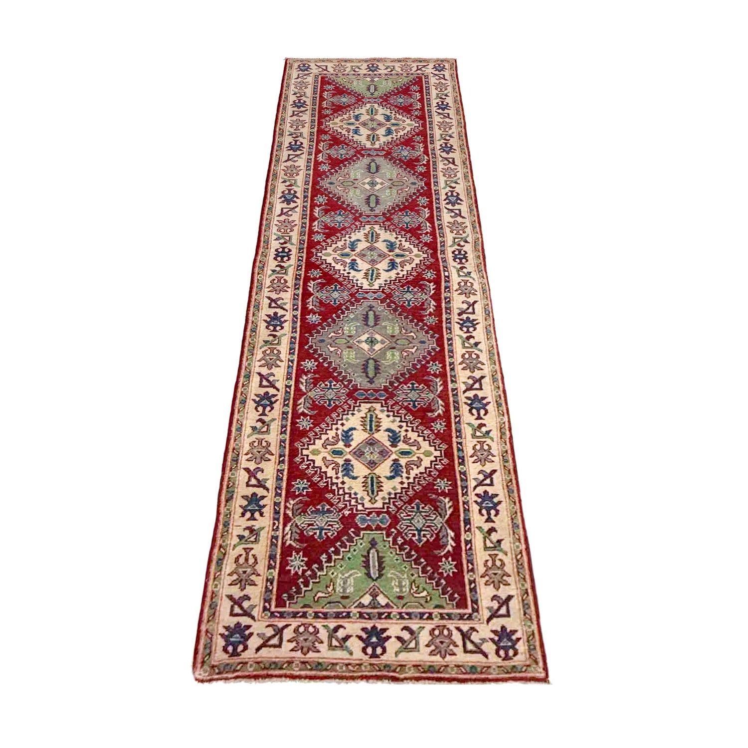 Hand Knotted Kazak Runner 2' 6" x 9' 7" (ft) - No. R37427