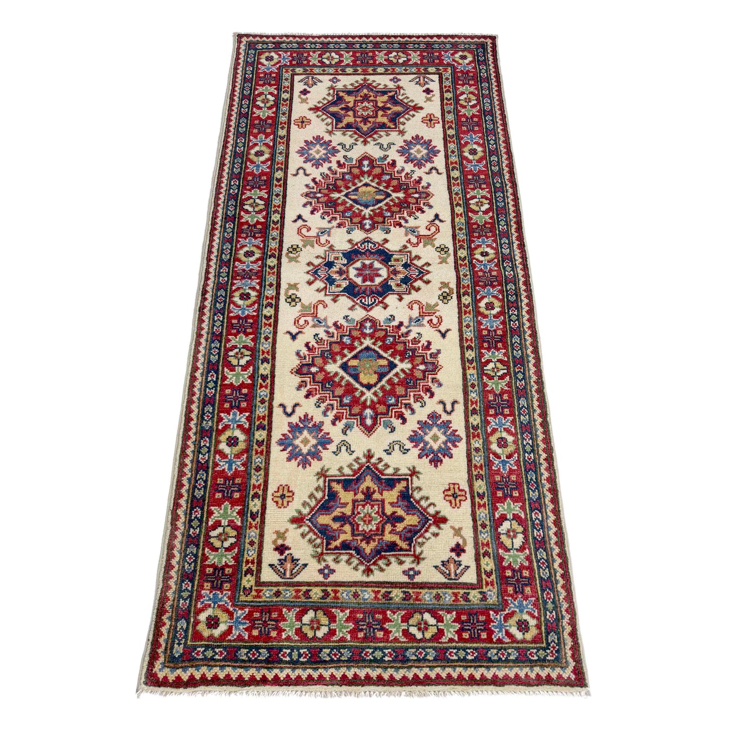 Ivory Color Kazak Runner 2' 7" x 6' 9" (ft) - No. R37430
