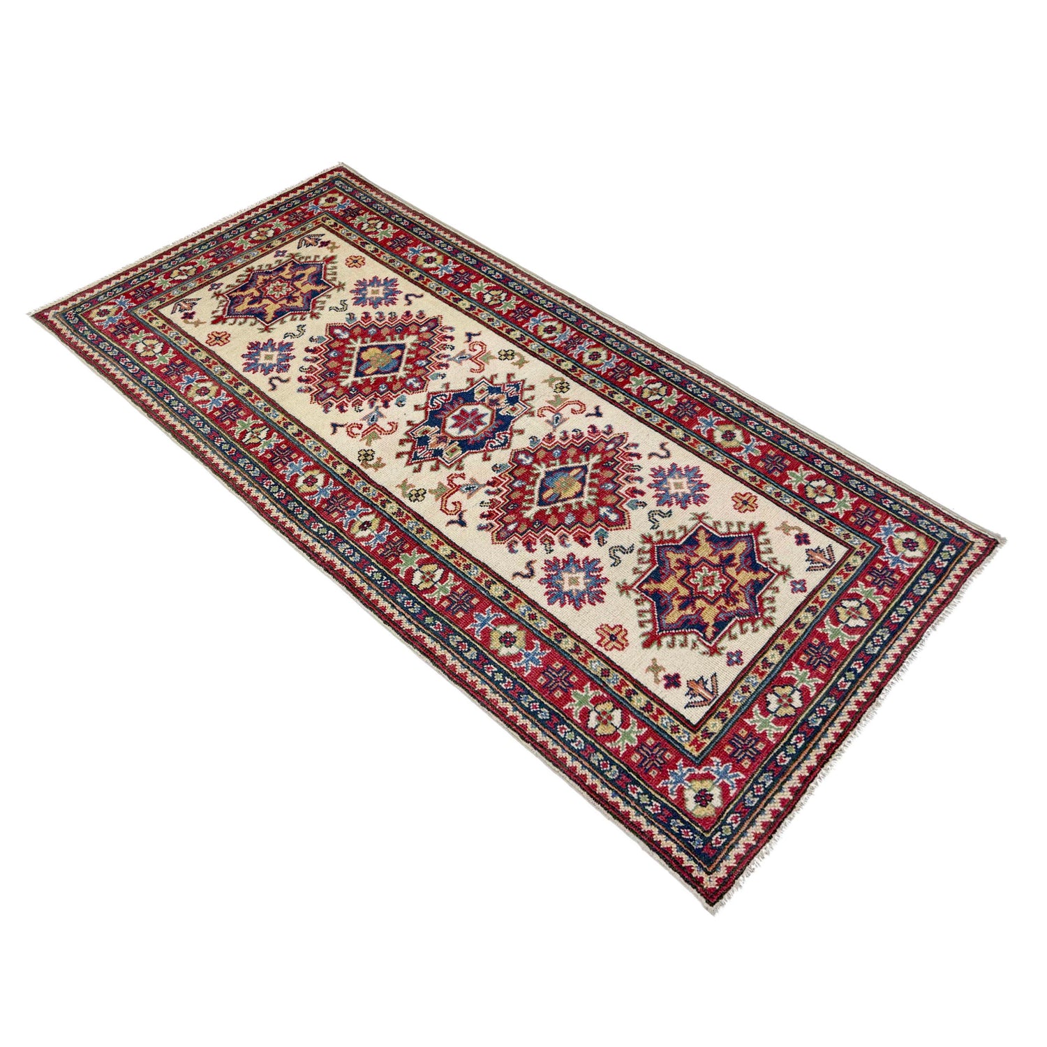 Ivory Color Kazak Runner 2' 7" x 6' 9" (ft) - No. R37430