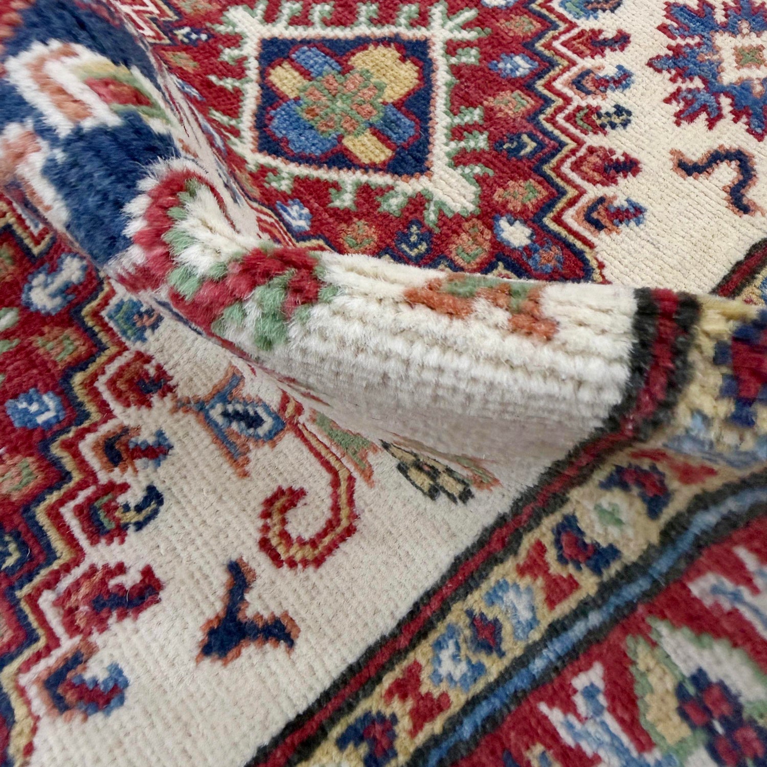 Ivory Color Kazak Runner 2' 7" x 6' 9" (ft) - No. R37430