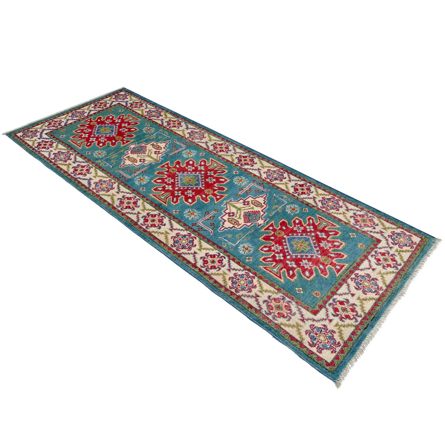 Blue Color Kazak Runner 2' 7" x 6' 2" (ft) - No. R37441