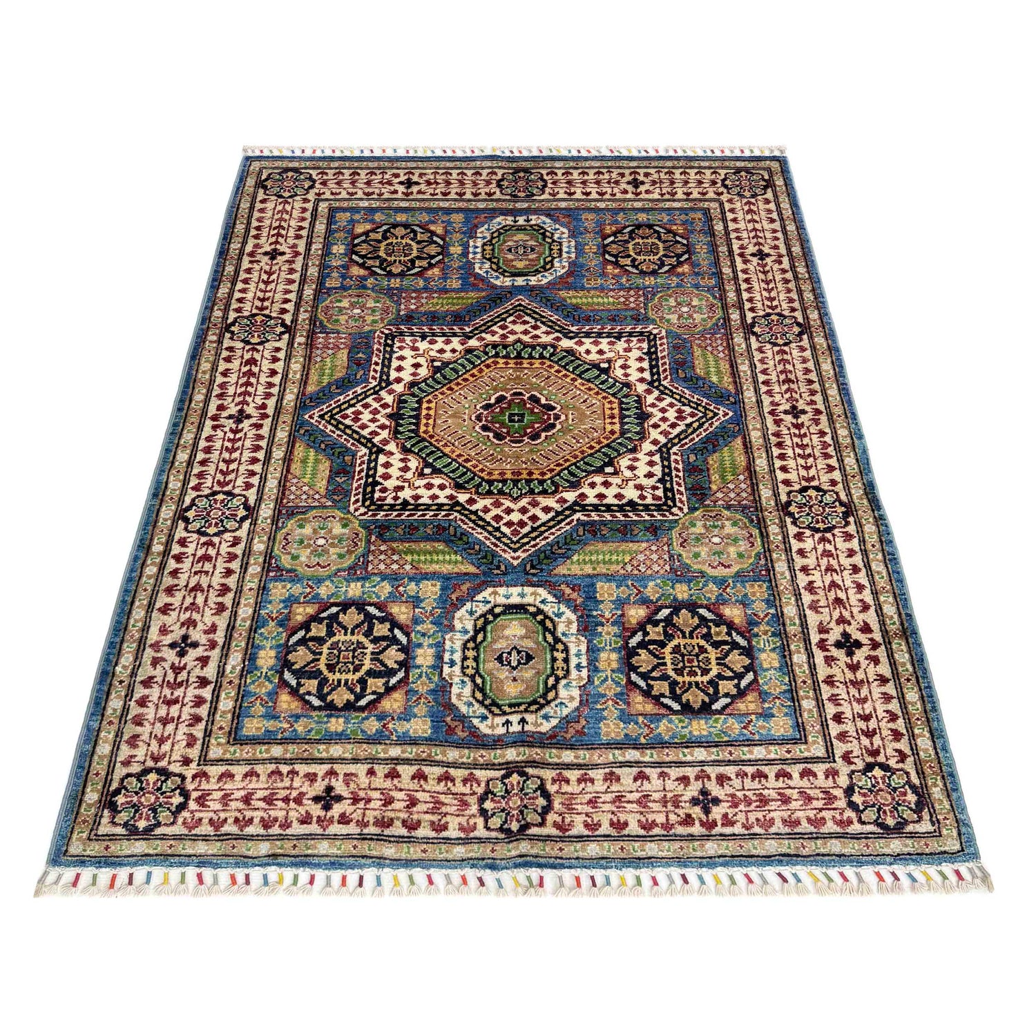 Luxury Handmade Mamluk Rug 3' 4" x 4' 10" (ft) - No. R37459