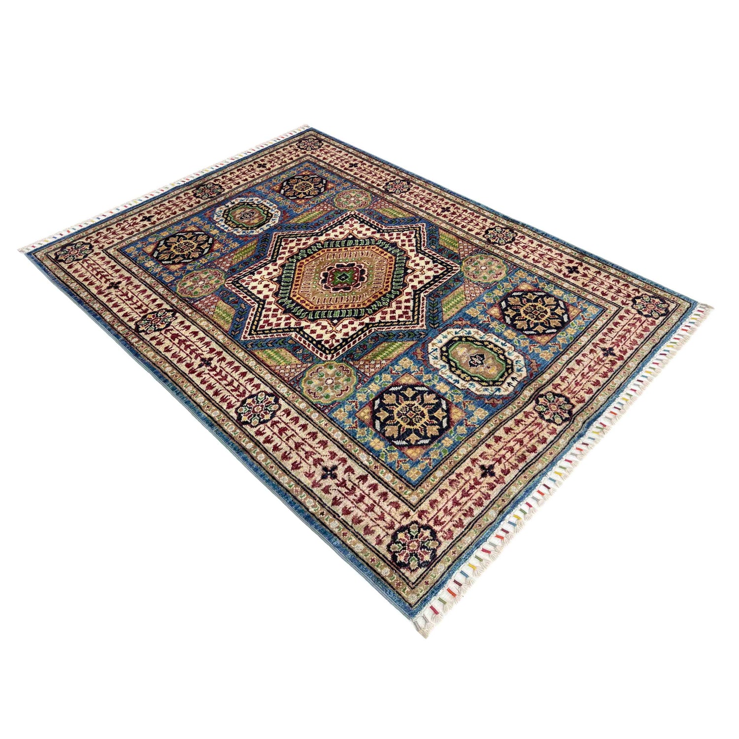 Luxury Handmade Mamluk Rug 3' 4" x 4' 10" (ft) - No. R37459