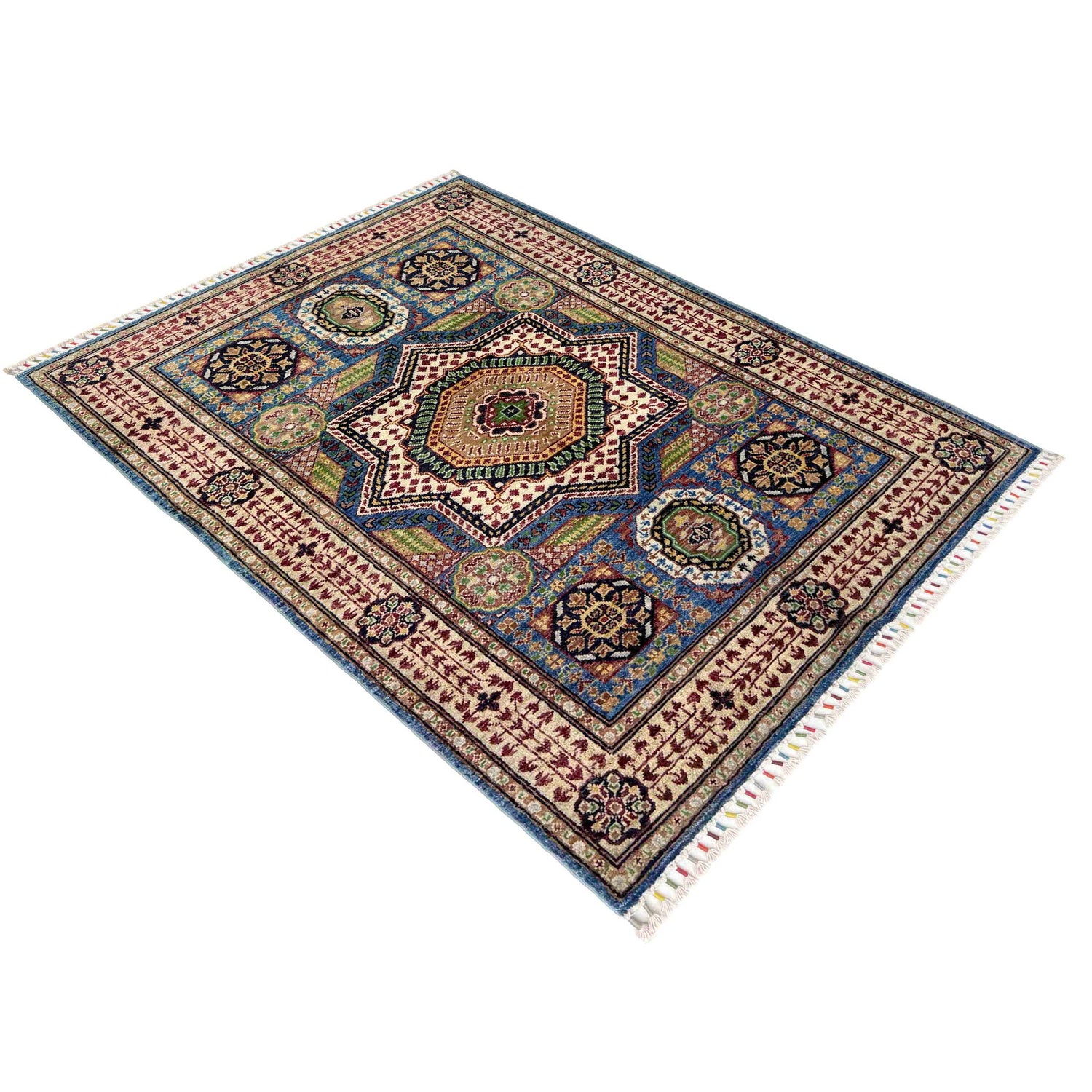 Luxury Handmade Mamluk Rug 3' 4" x 4' 10" (ft) - No. R37459