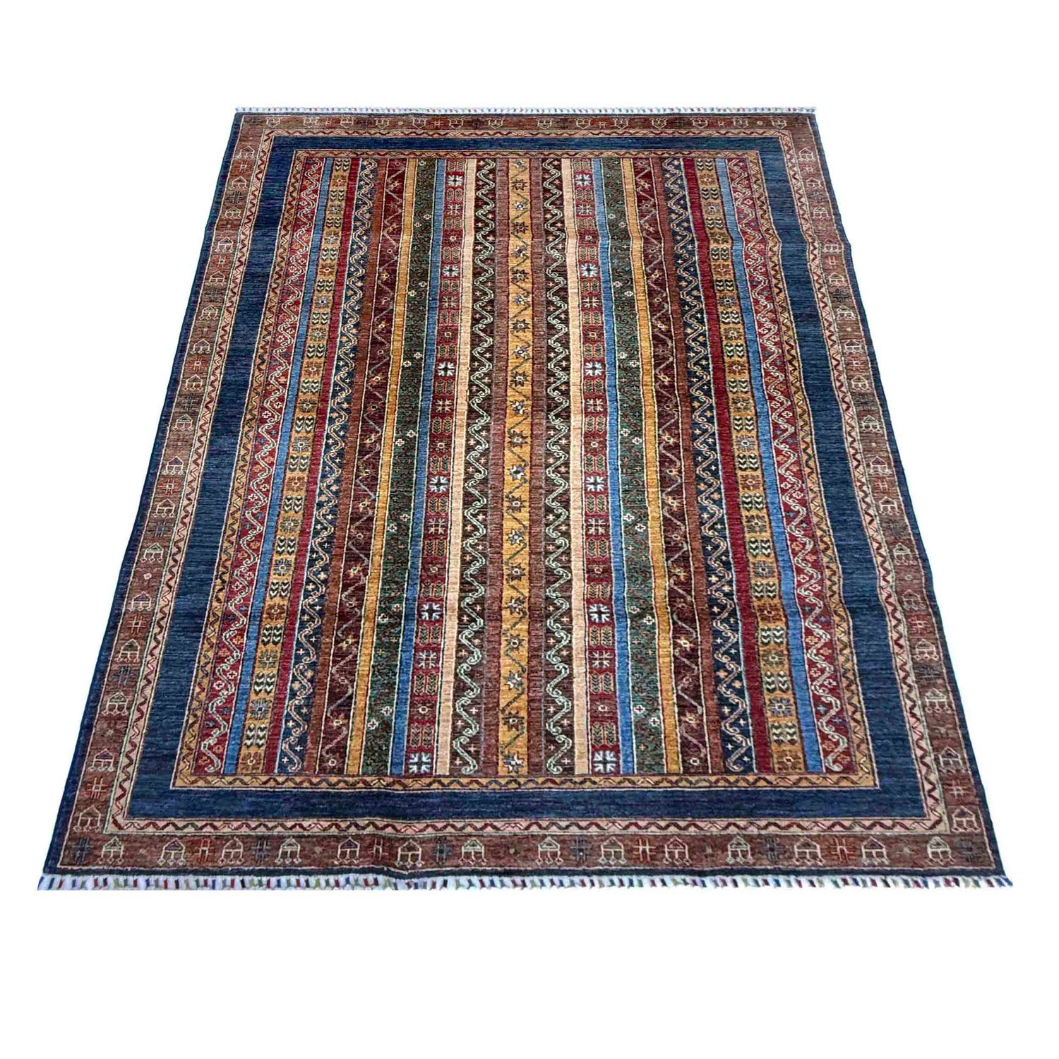 Oriental Shawl Design Luxury Carpet 5' 7" x 7' 9" (ft) - No. R37460