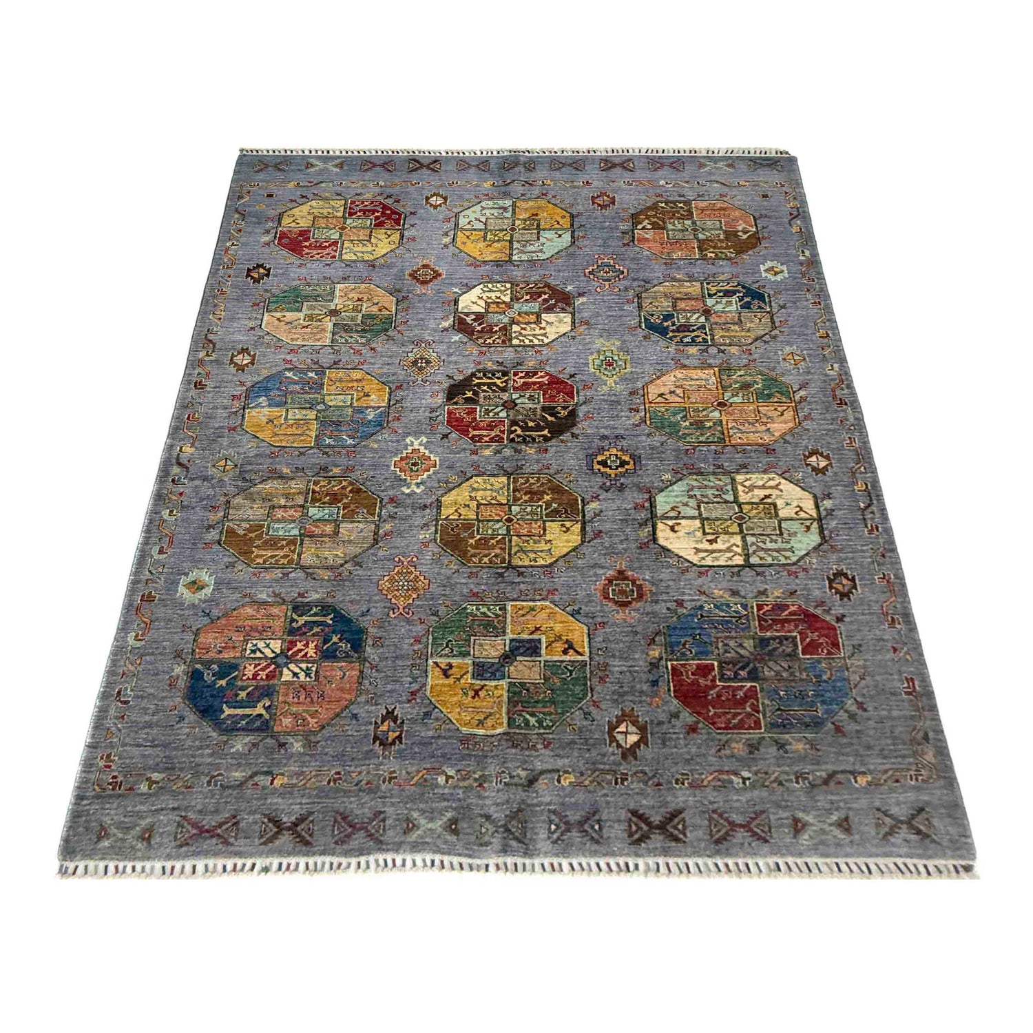 Luxury Waziri Hand-Knotted Rug 5' 9" x 7' 10" (ft) - No. R37463
