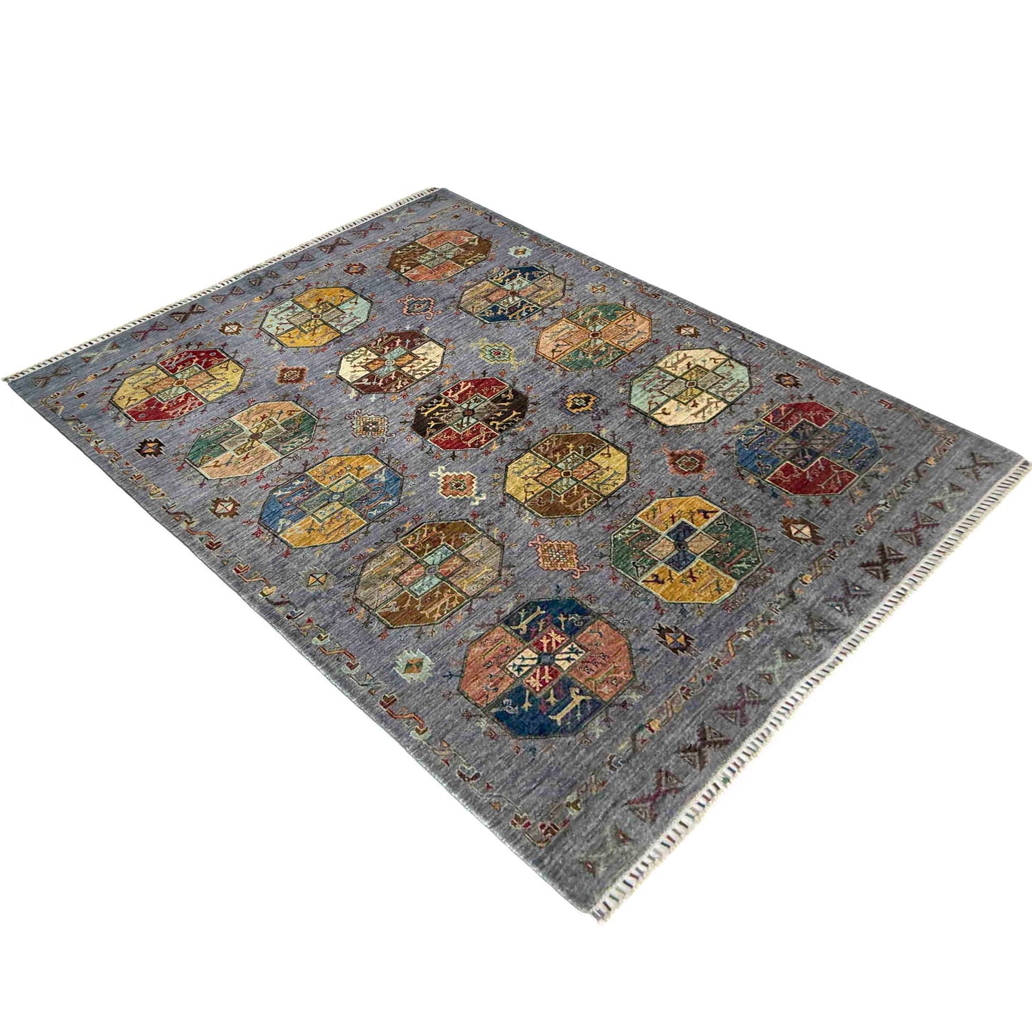 Luxury Waziri Hand-Knotted Rug 5' 9" x 7' 10" (ft) - No. R37463