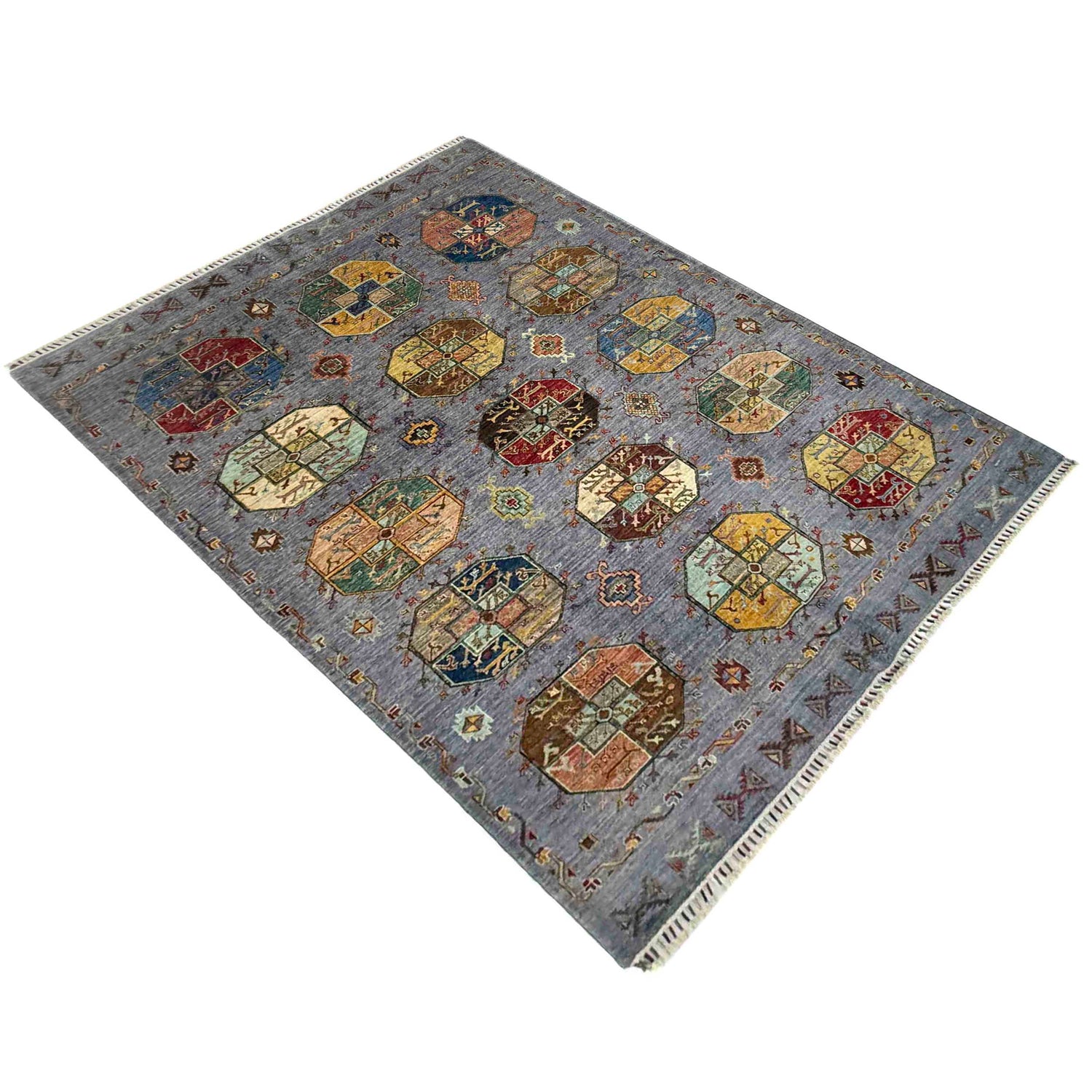 Luxury Waziri Hand-Knotted Rug 5' 9" x 7' 10" (ft) - No. R37463