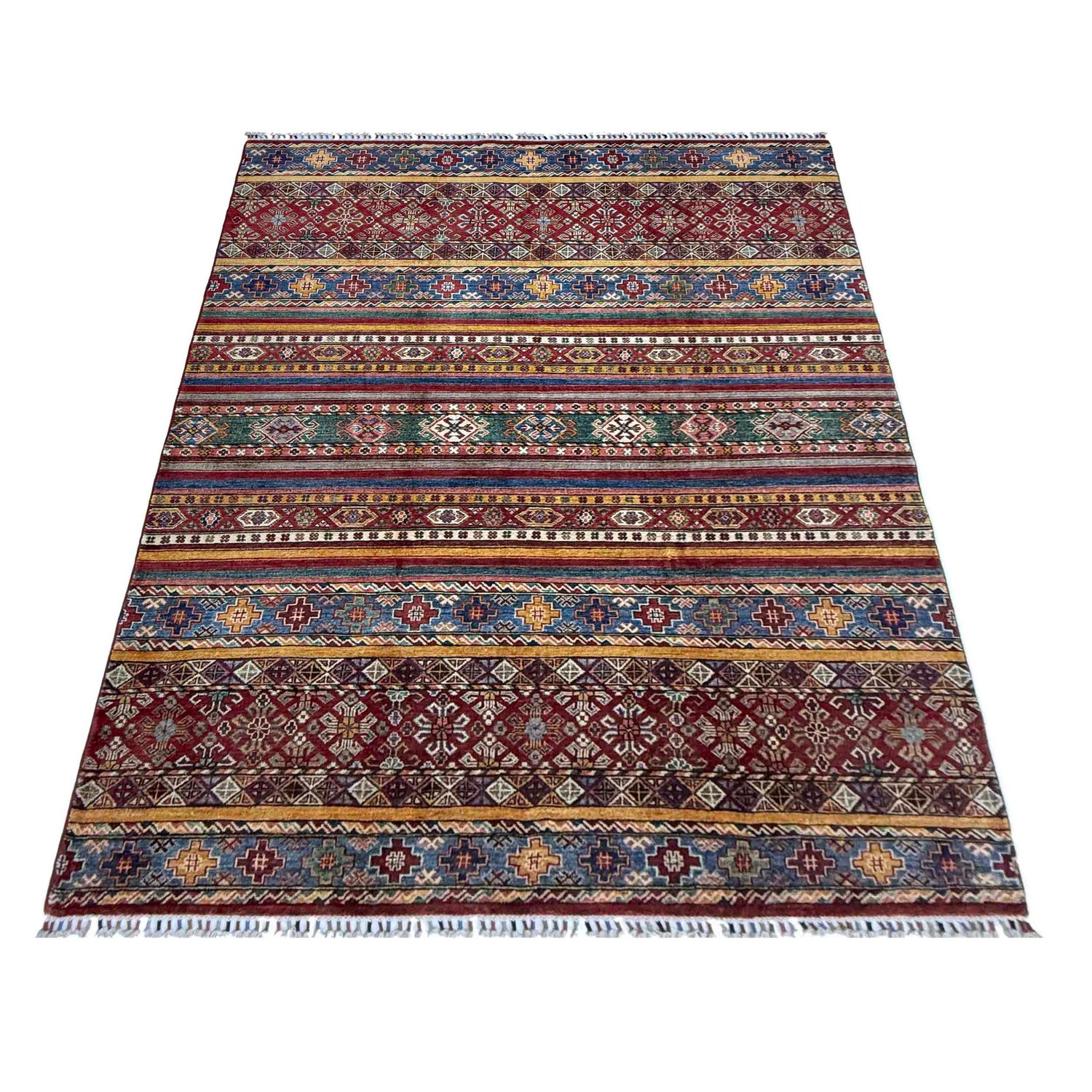 Handmade Gabbeh Qaleen Pakistan 5' 7" x 7' 11" (ft) - No. R37465