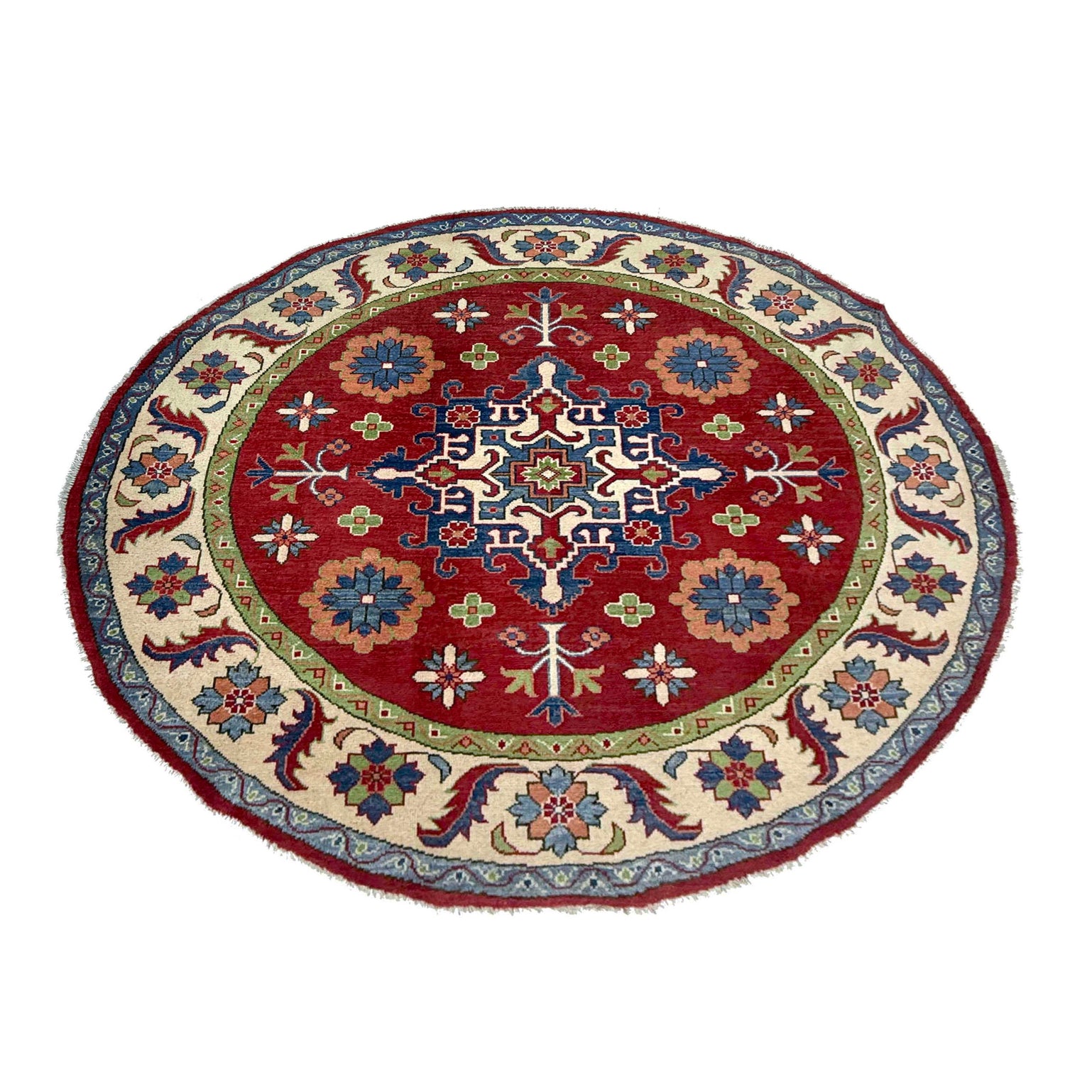 Handmade Kazak Round Carpet 5' 10" x 5' 10" (ft) - No. R37466