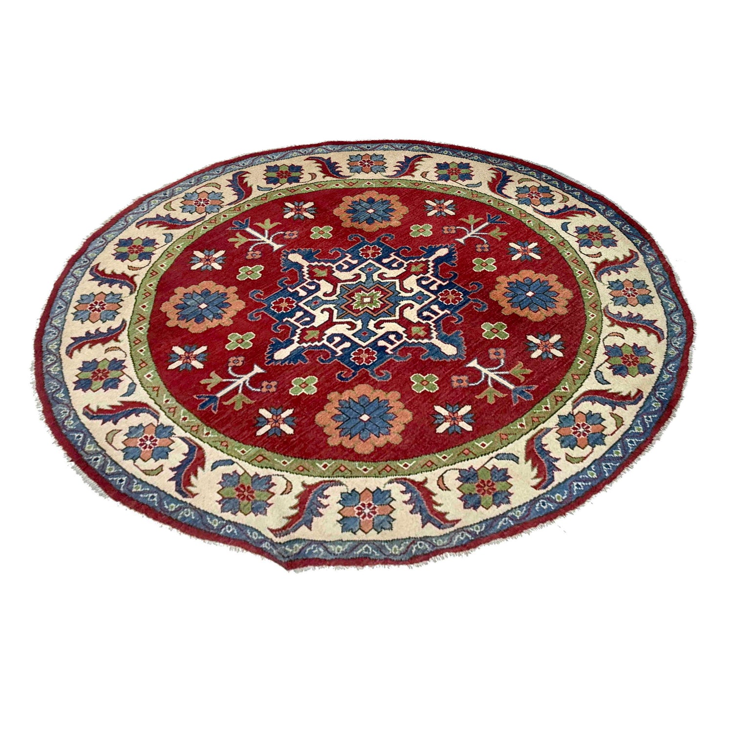 Handmade Kazak Round Carpet 5' 10" x 5' 10" (ft) - No. R37466