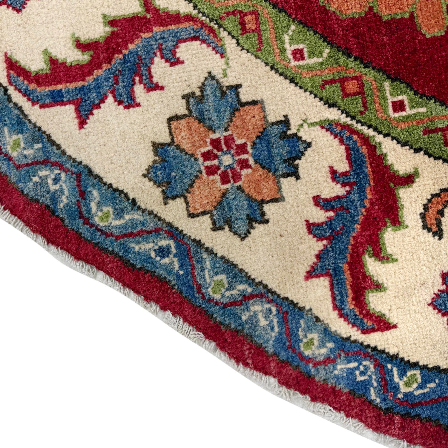 Handmade Kazak Round Carpet 5' 10" x 5' 10" (ft) - No. R37466