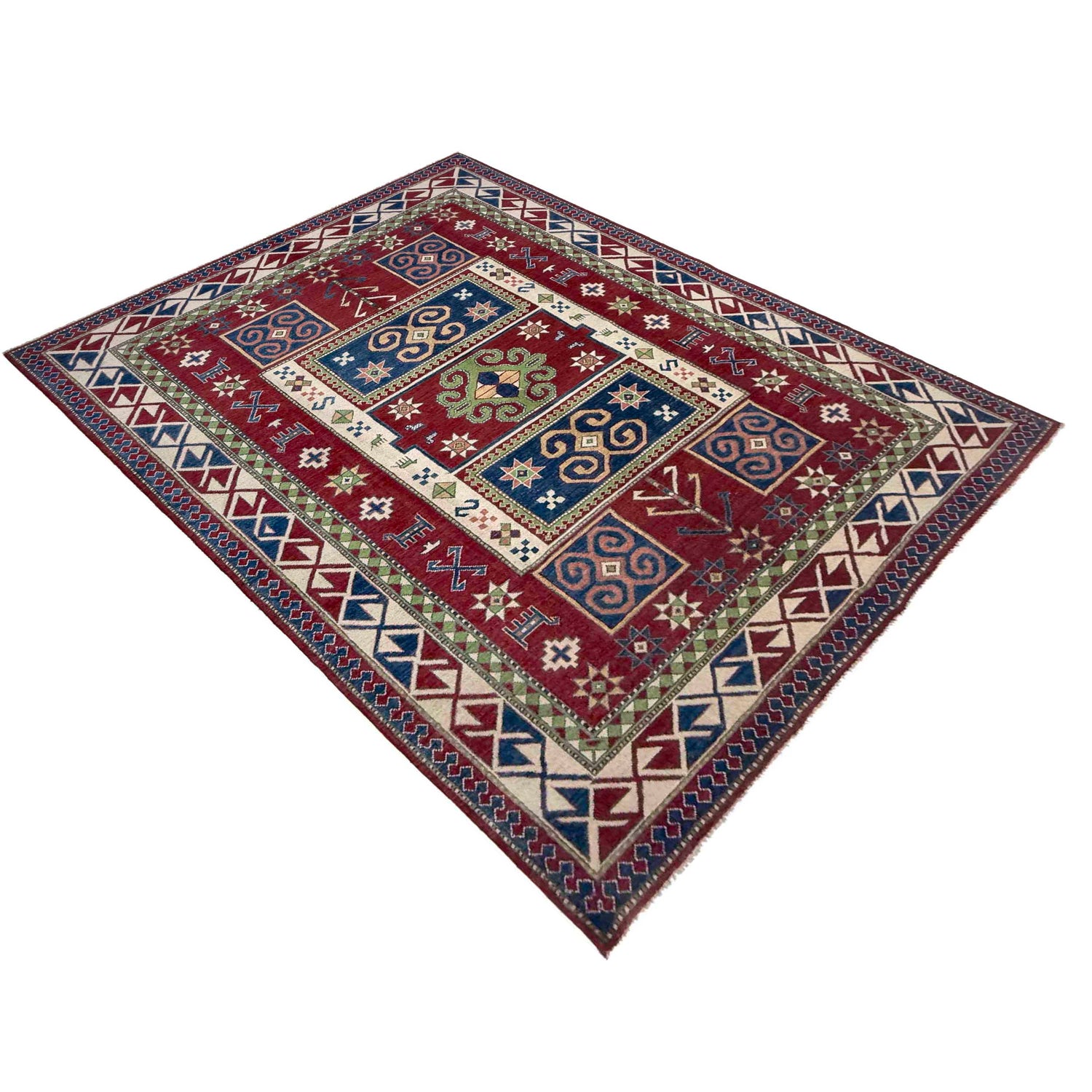 Oriental Kazak Rug 6' 4" x 9' 7" (ft) - No. R37472