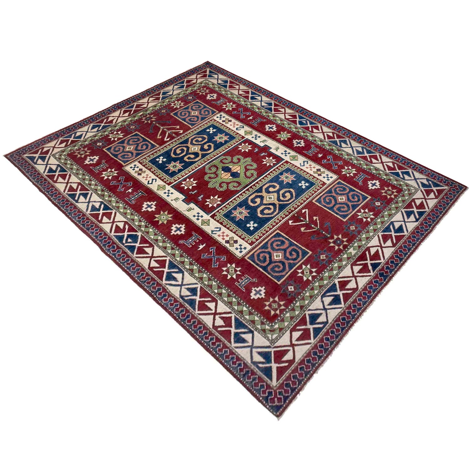 Oriental Kazak Rug 6' 4" x 9' 7" (ft) - No. R37472