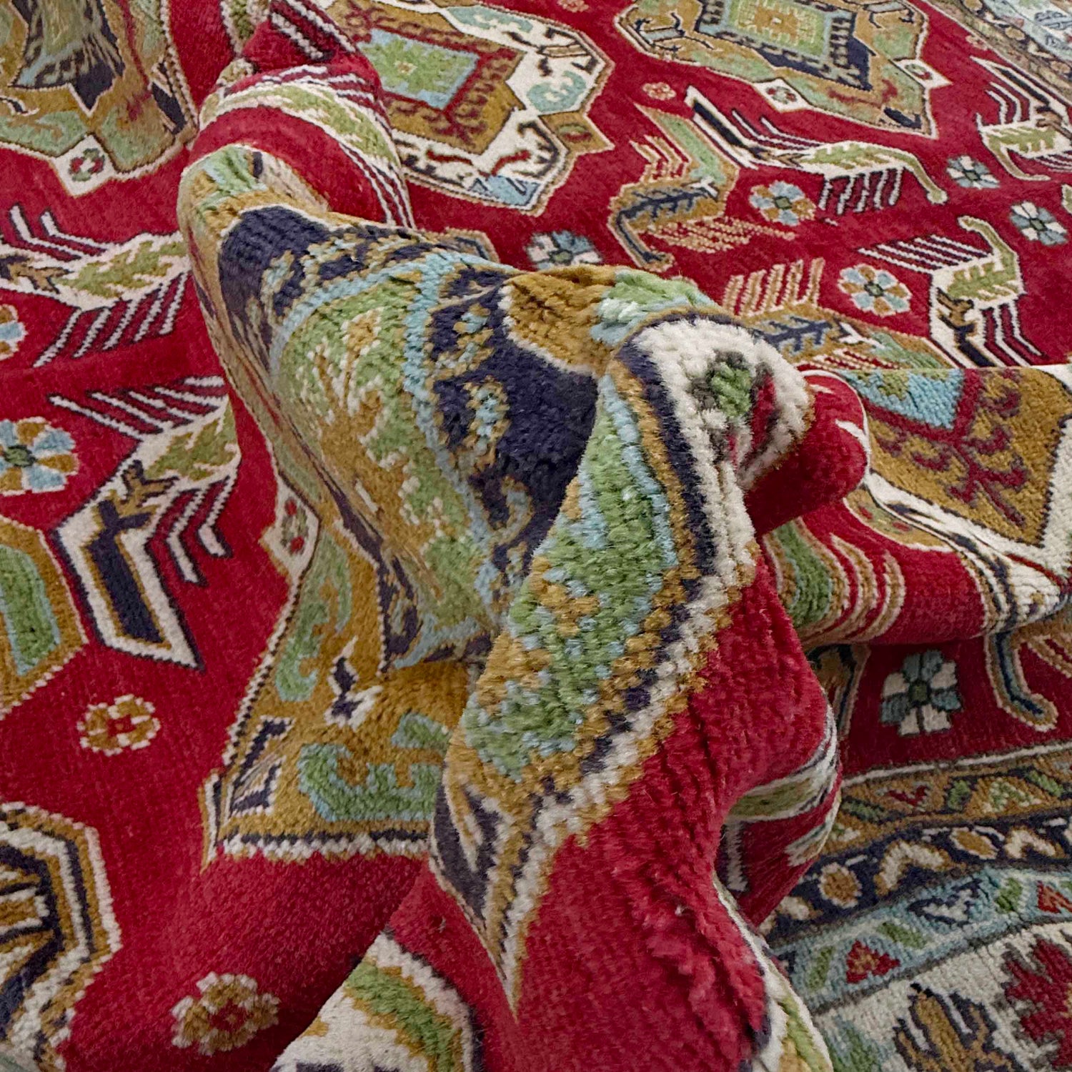 Red Color Kazak Rug 6' 4" x 9' 7" (ft) - No. R37473
