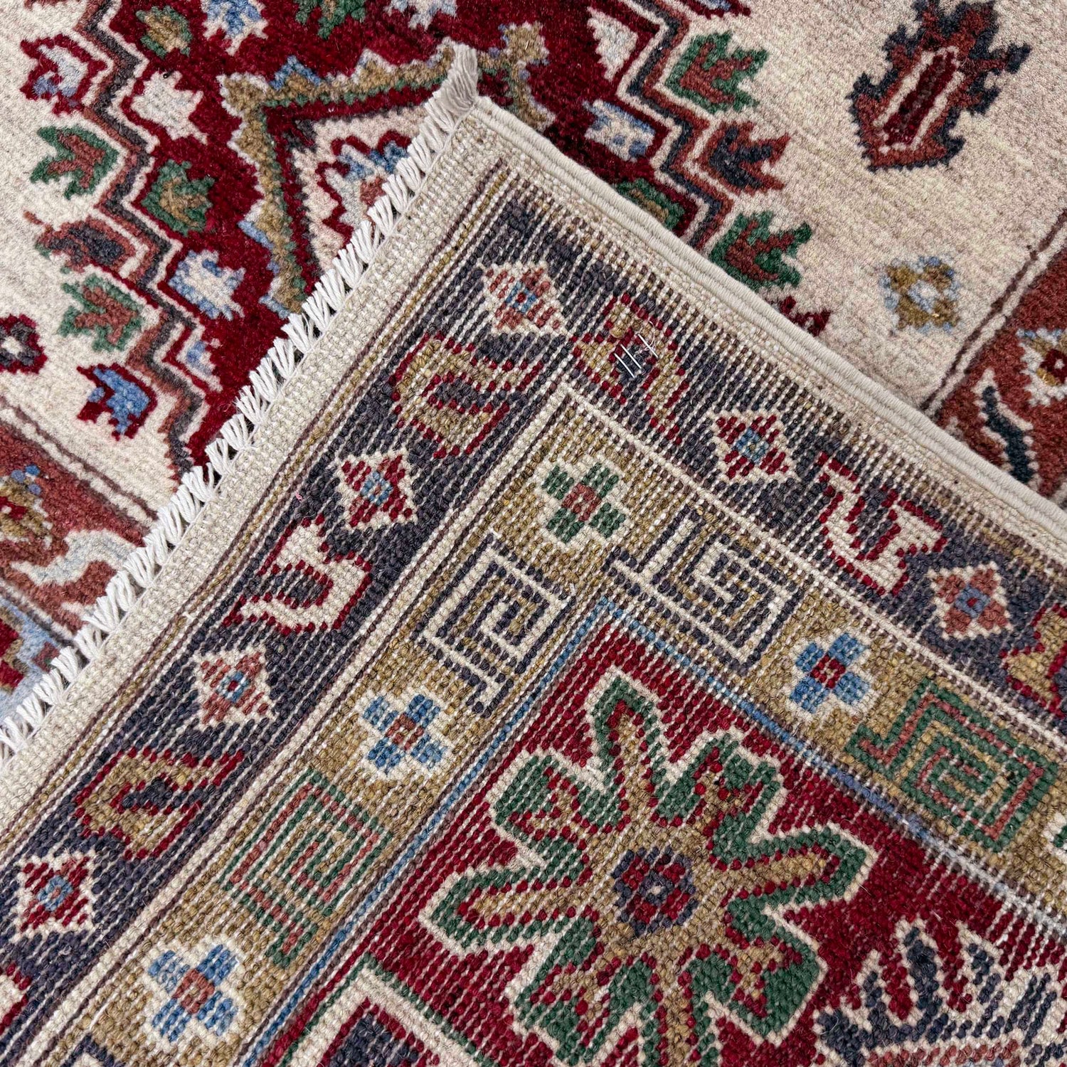 Ivory Color Kazak Rug 6' 7" x 9' 5" (ft) - No. R37474