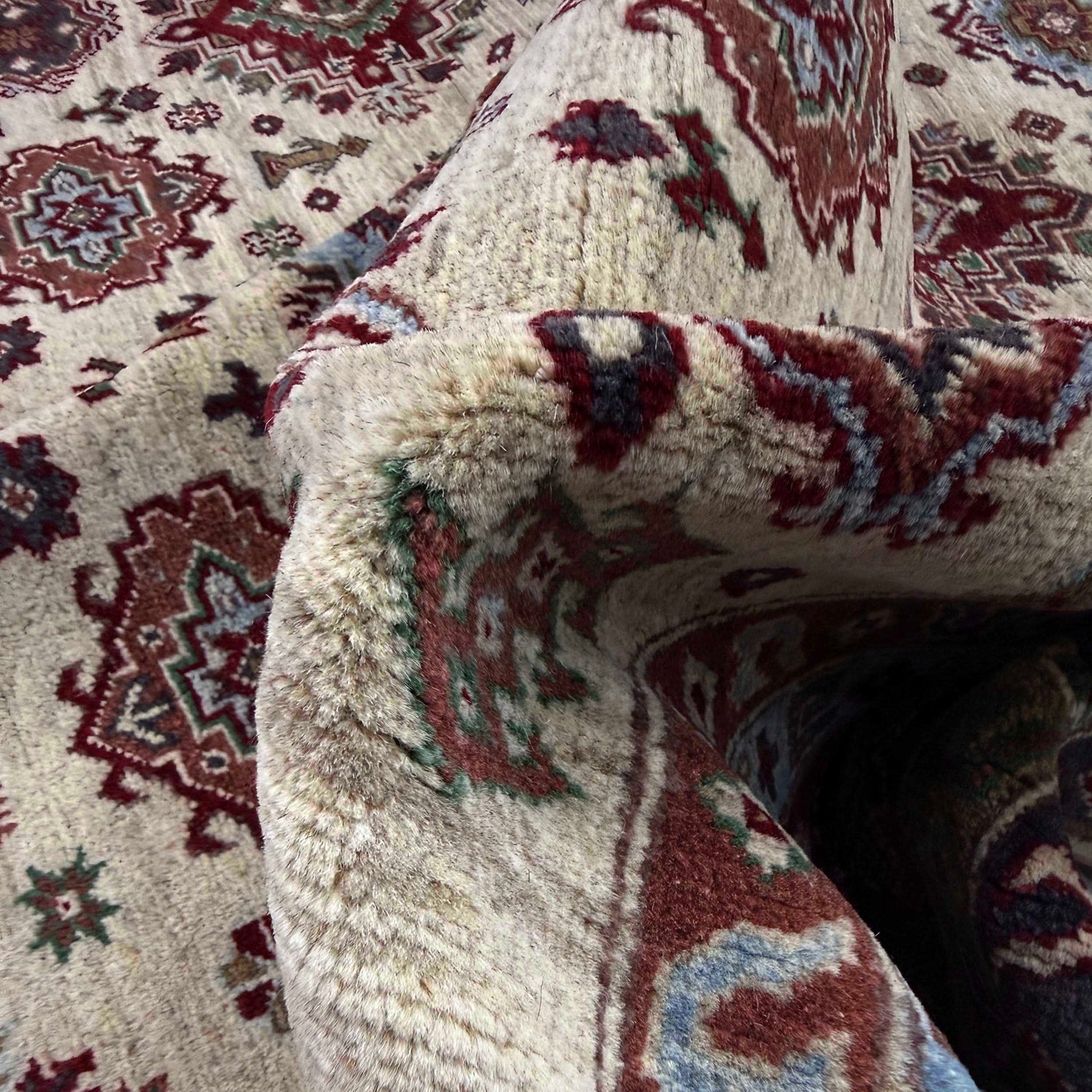 Ivory Color Kazak Rug 6' 7" x 9' 5" (ft) - No. R37474
