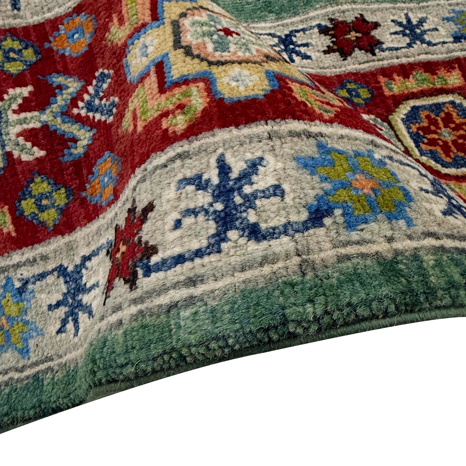 Green Color Kazak Rug 6' 9" x 10' 0" (ft) - No. R37475