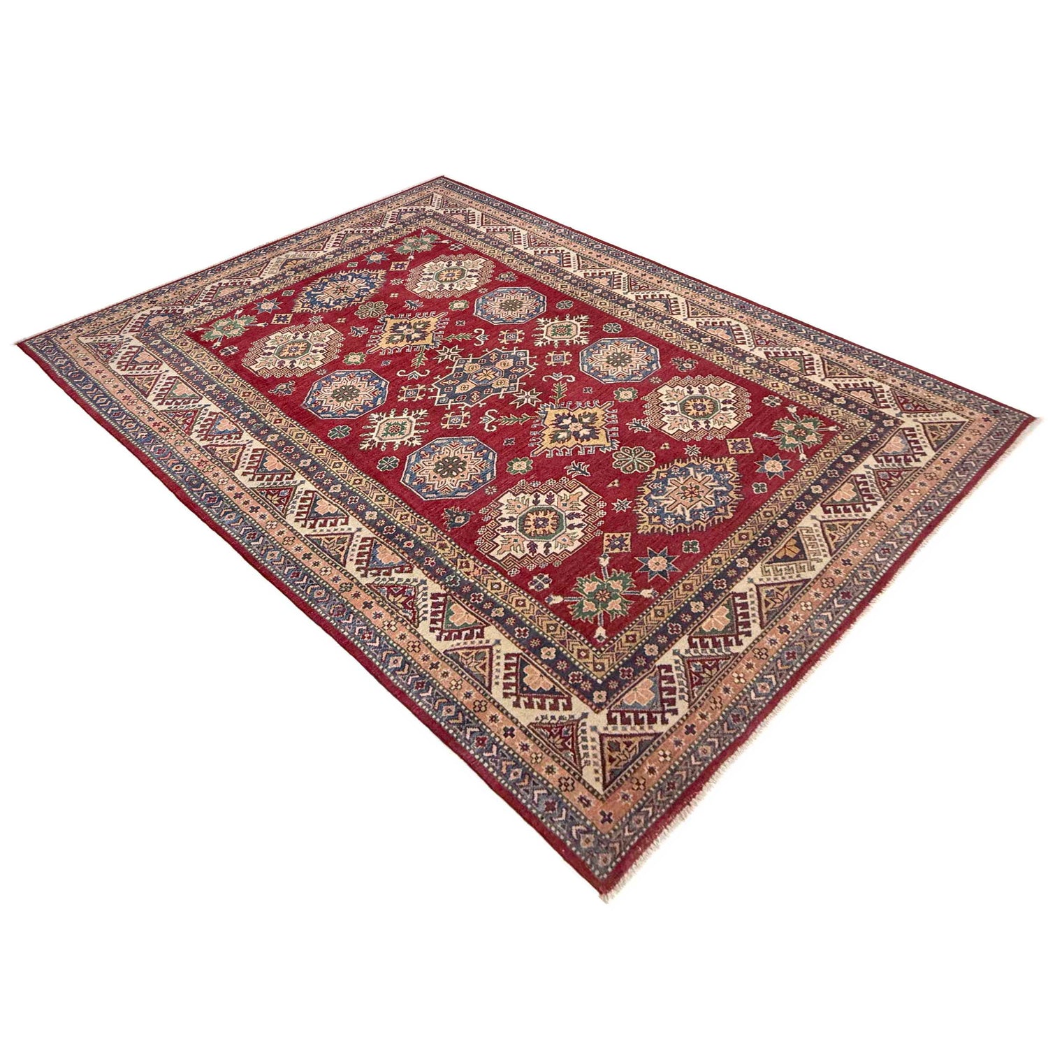Hand Knotted Kazak Rug 6' 4" x 9' 11" (ft) - No. R37477