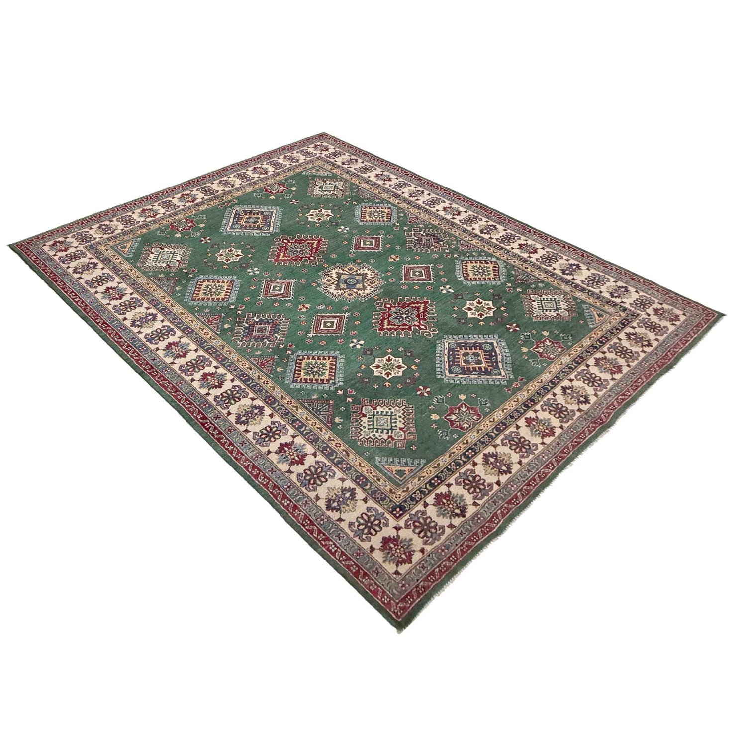 Green Color Kazak Rug 6' 9" x 10' 0" (ft) - No. R37479