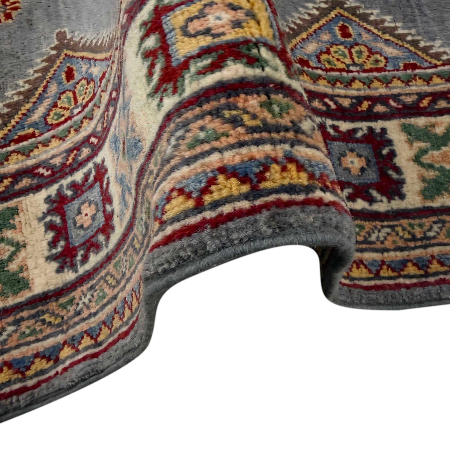 Grey Color Kazak Rug 3' 3" x 4' 9" (ft)- No. R37481