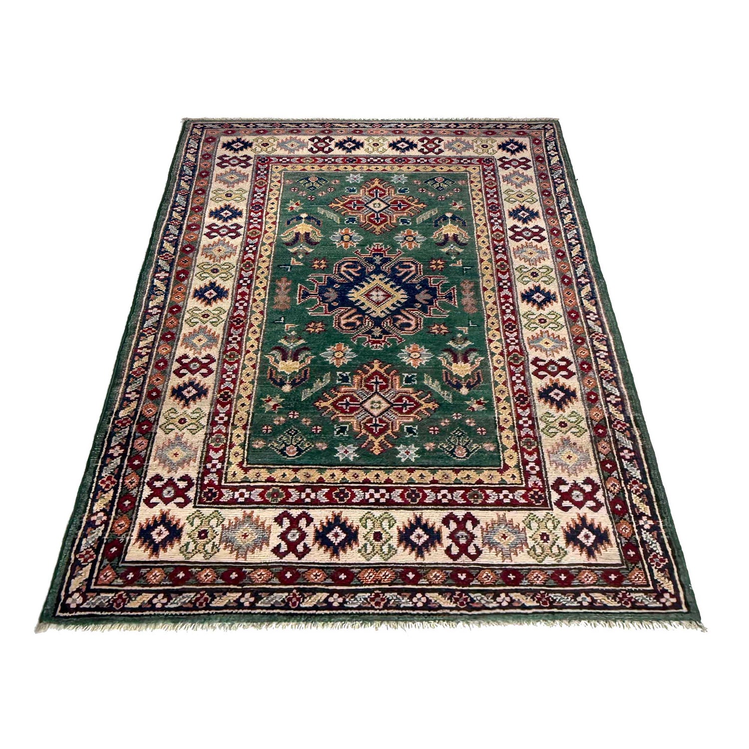 Oriental Kazak Rug 3' 1" x 4' 11" (ft)- No. R37482