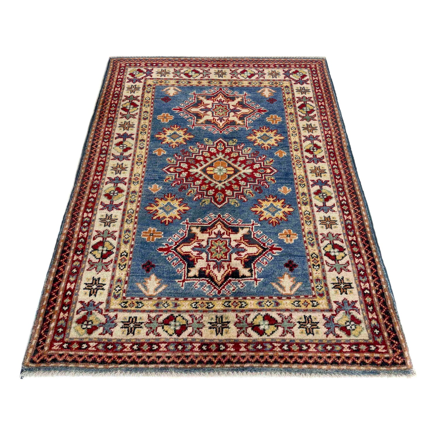 Hand Knotted Kazak Rug 2' 6" x 3' 11" (ft) - No. R37483