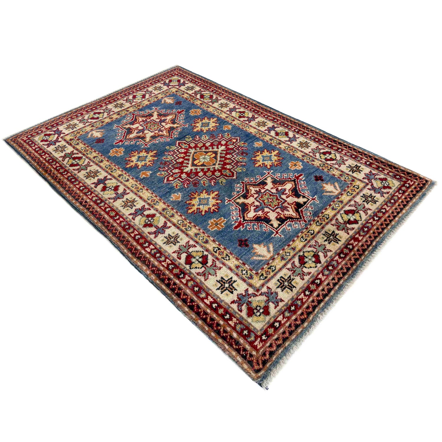Hand Knotted Kazak Rug 2' 6" x 3' 11" (ft) - No. R37483