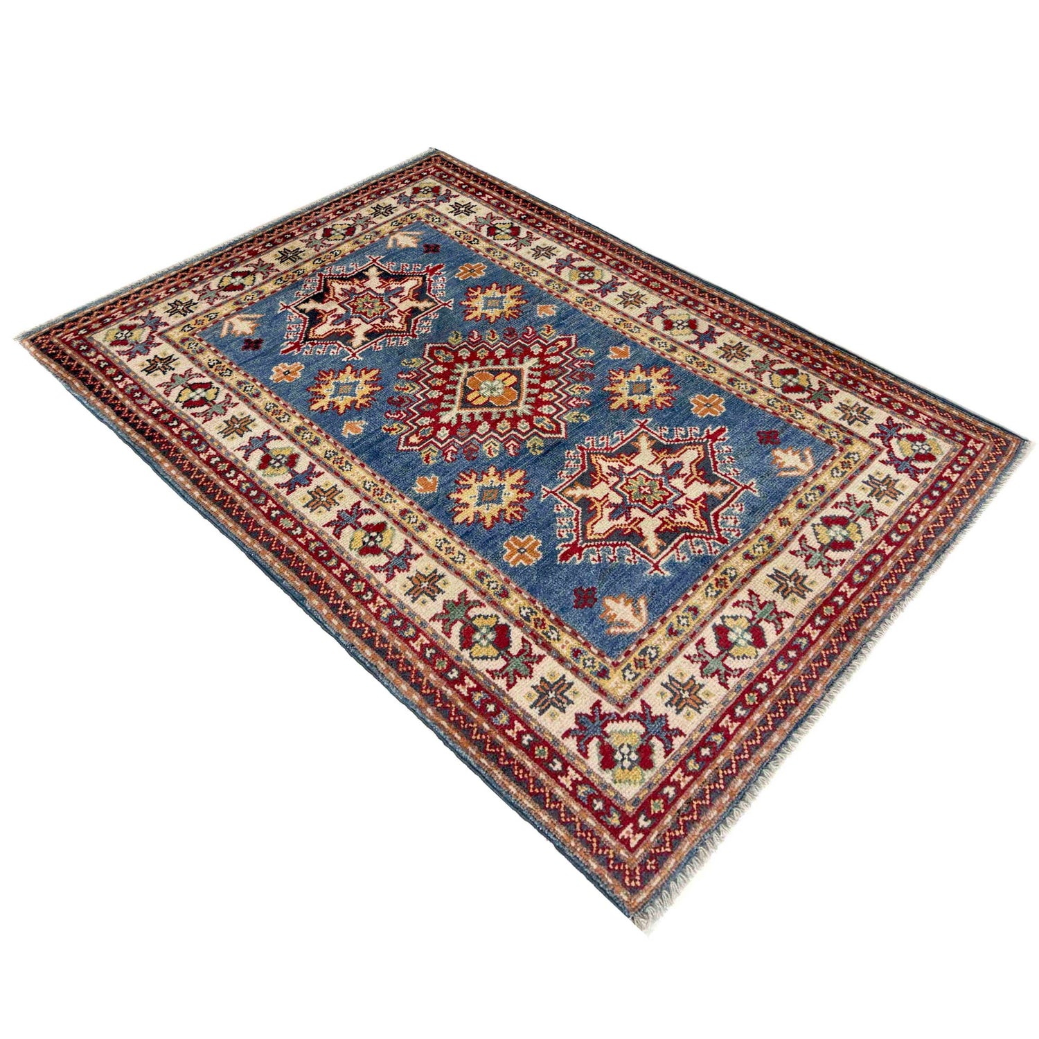 Hand Knotted Kazak Rug 2' 6" x 3' 11" (ft) - No. R37483