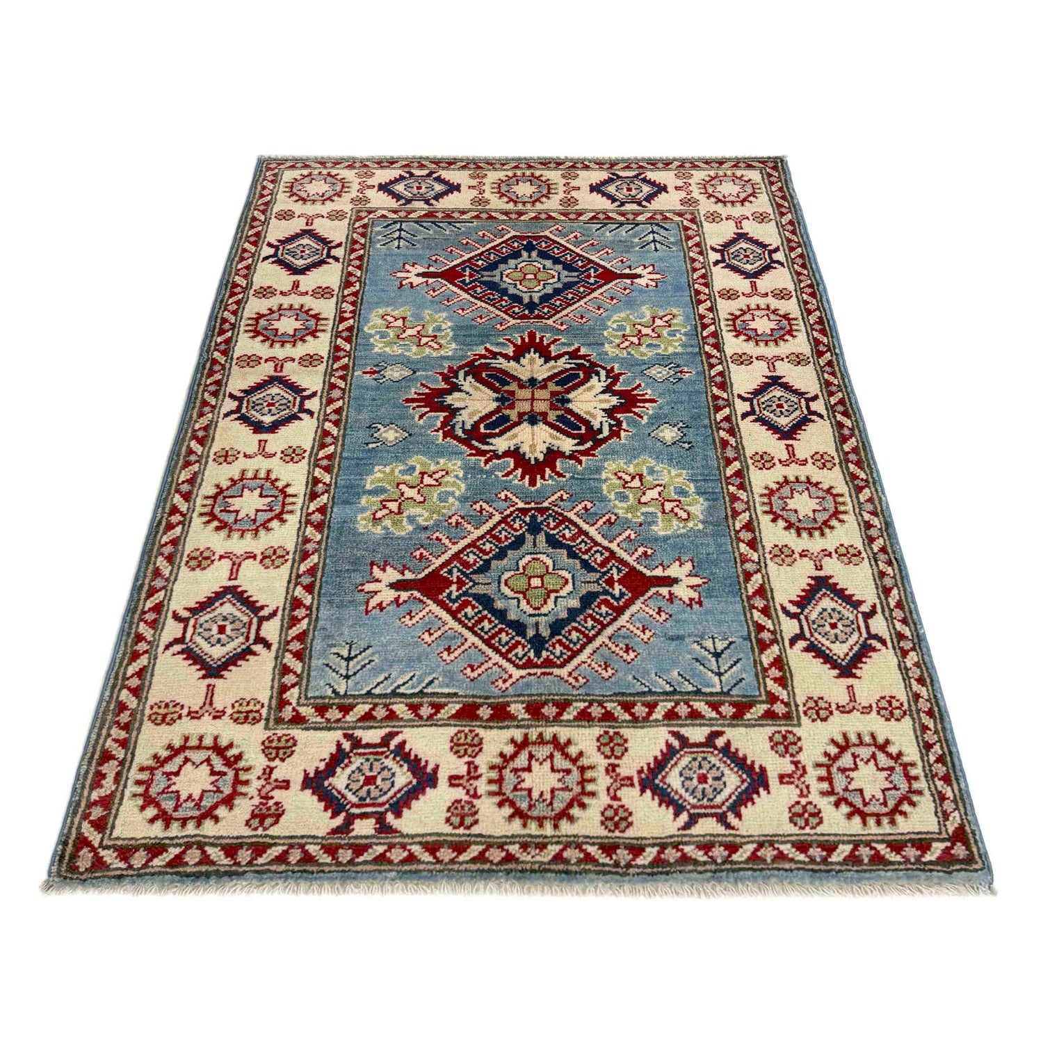 Hand Knotted Kazak Rug 2' 7" x 3' 9" (ft) - No. R37487