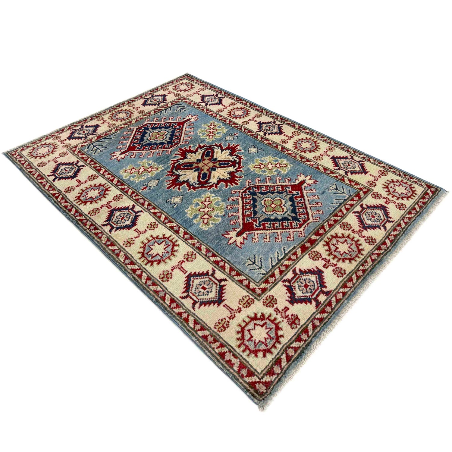 Hand Knotted Kazak Rug 2' 7" x 3' 9" (ft) - No. R37487