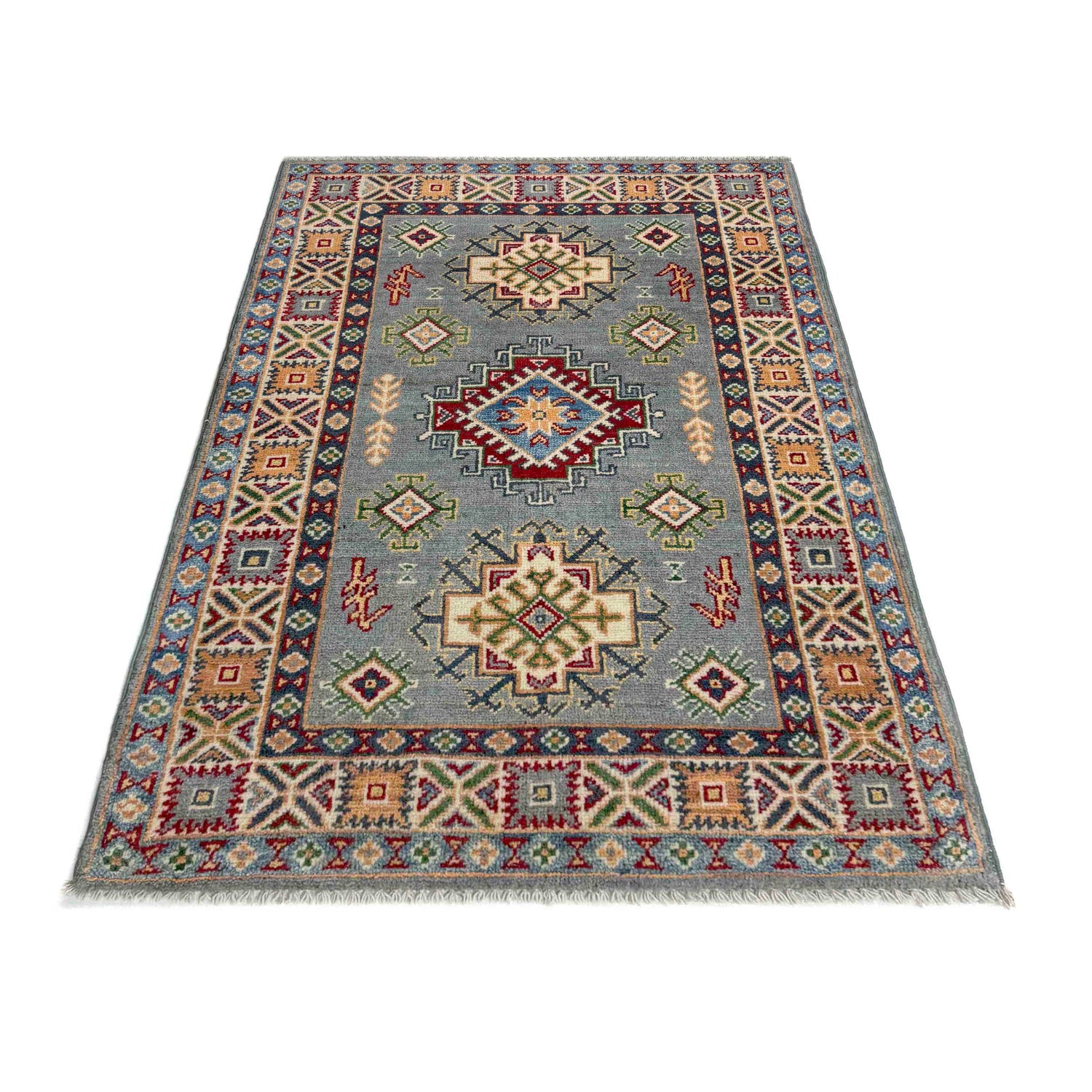 Oriental Kazak Rug 2' 7" x 3' 11" (ft) - No. R37488