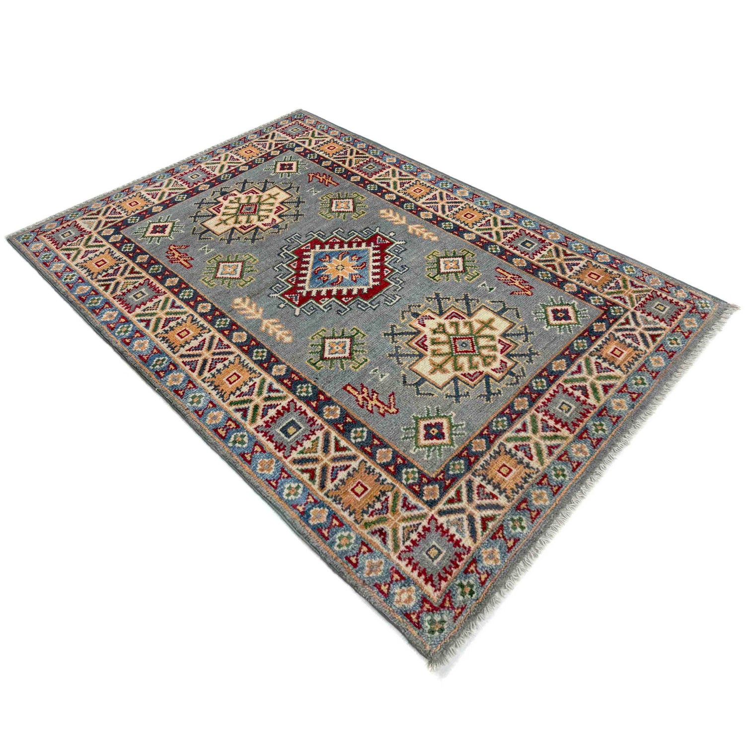 Oriental Kazak Rug 2' 7" x 3' 11" (ft) - No. R37488
