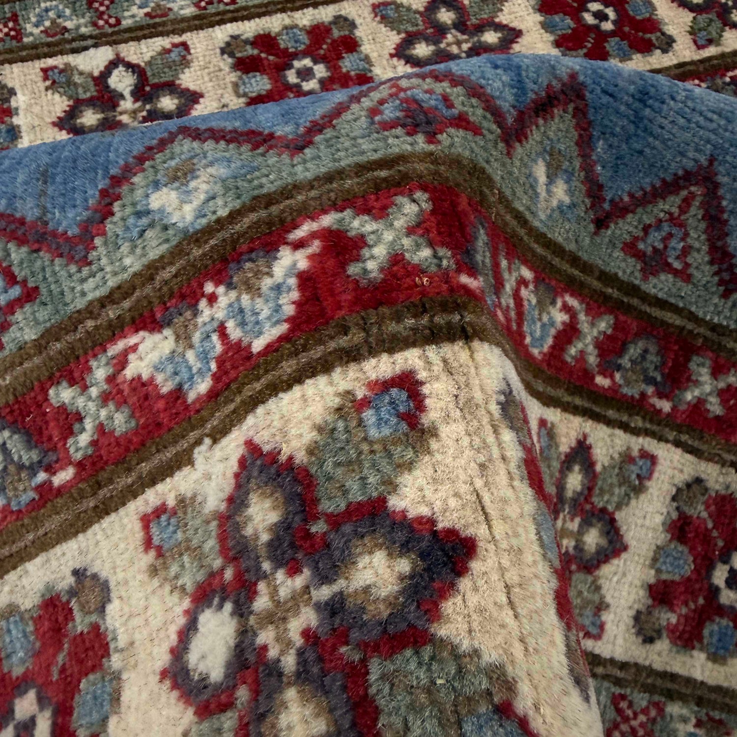 Blue Color Kazak Rug 2' 8" x 4' 2" (ft) - No. R37490