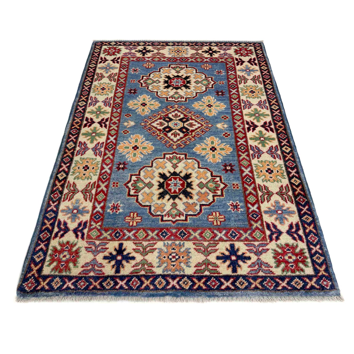 Blue Color Kazak Rug 2' 7" x 4' 3" (ft) - No. R37495