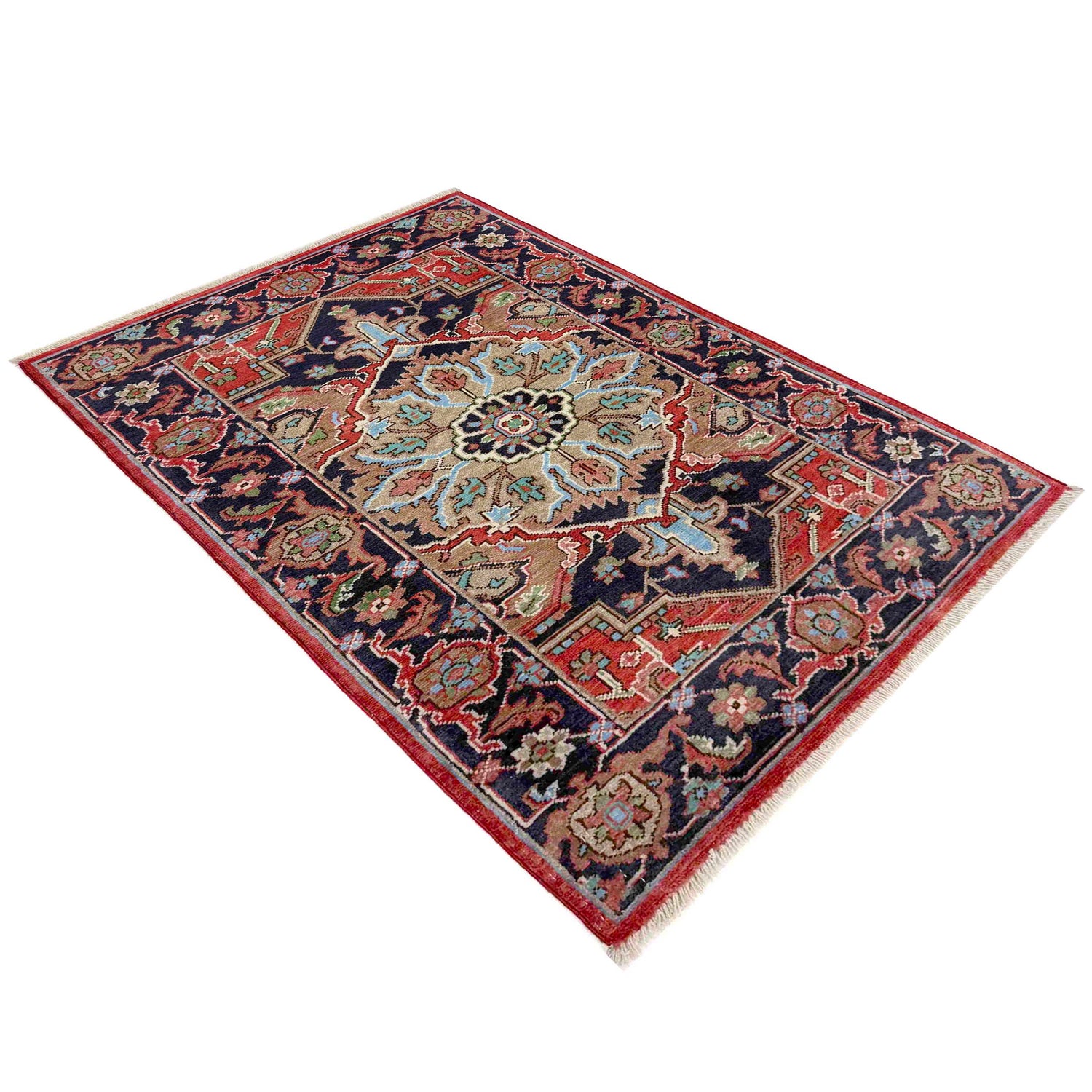Handmade Persian Design Heriz Rug 2' 8" x 4' 2" (ft) - No. R37496