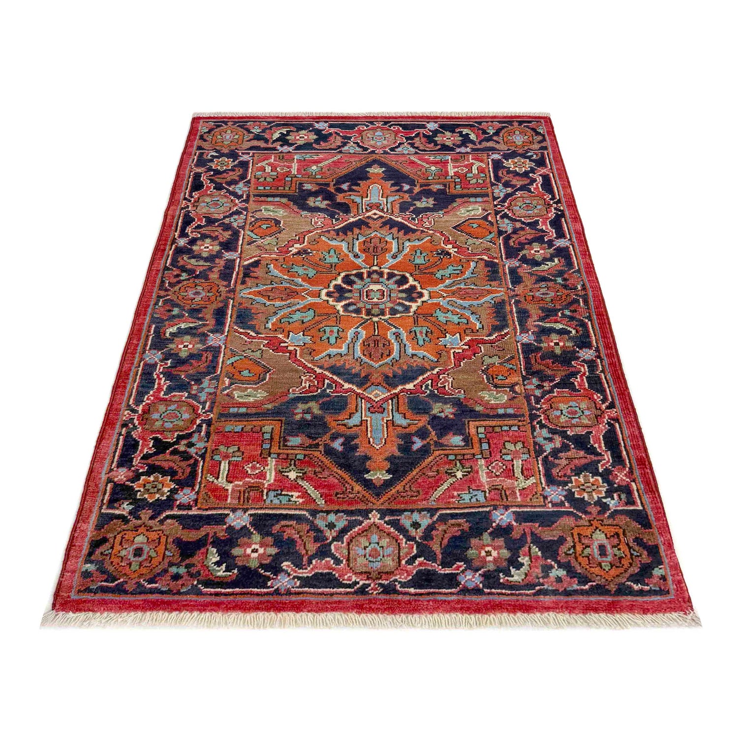 Hand Knotted Persian Design Heriz Rug 2' 7" x 4' 1" (ft) - No. R37497