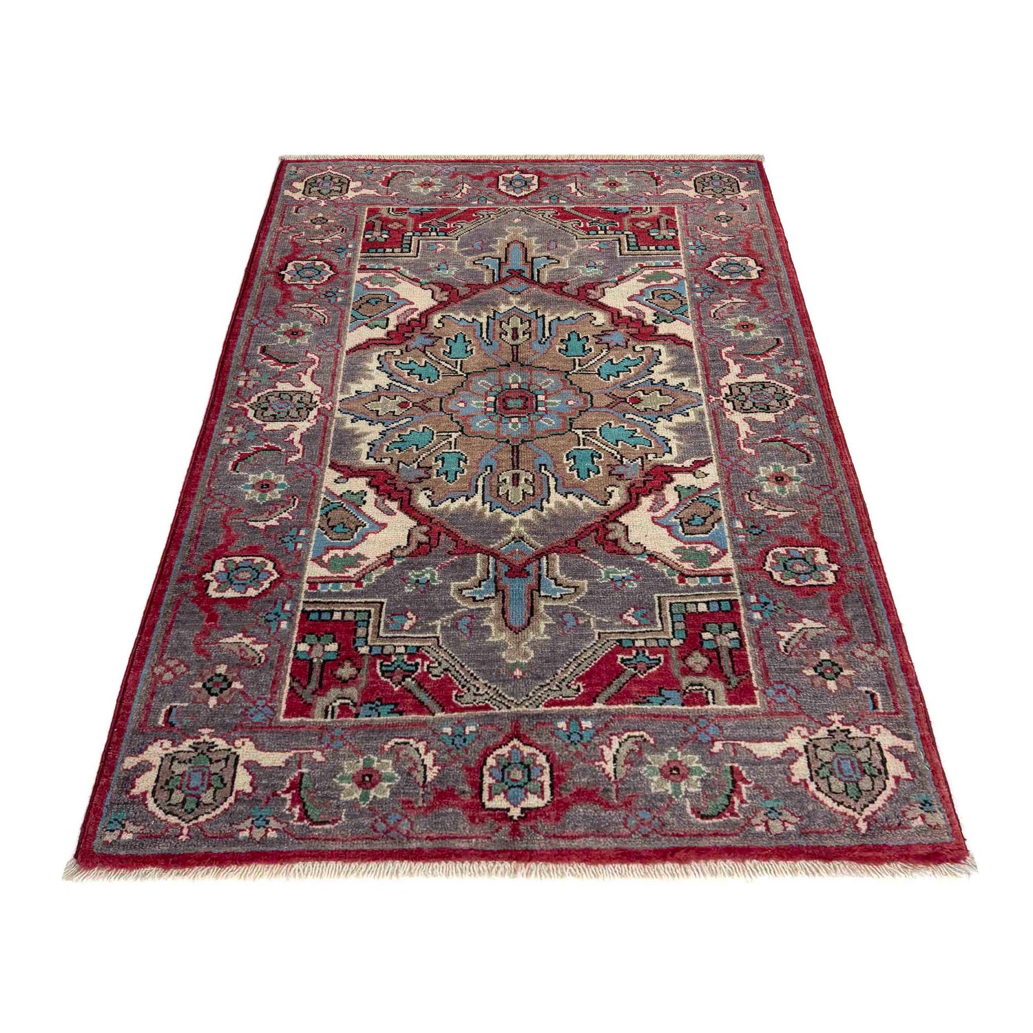 Handmade Persian Design Heriz Rug 2' 7" x 4' 2" (ft) - No. R37498