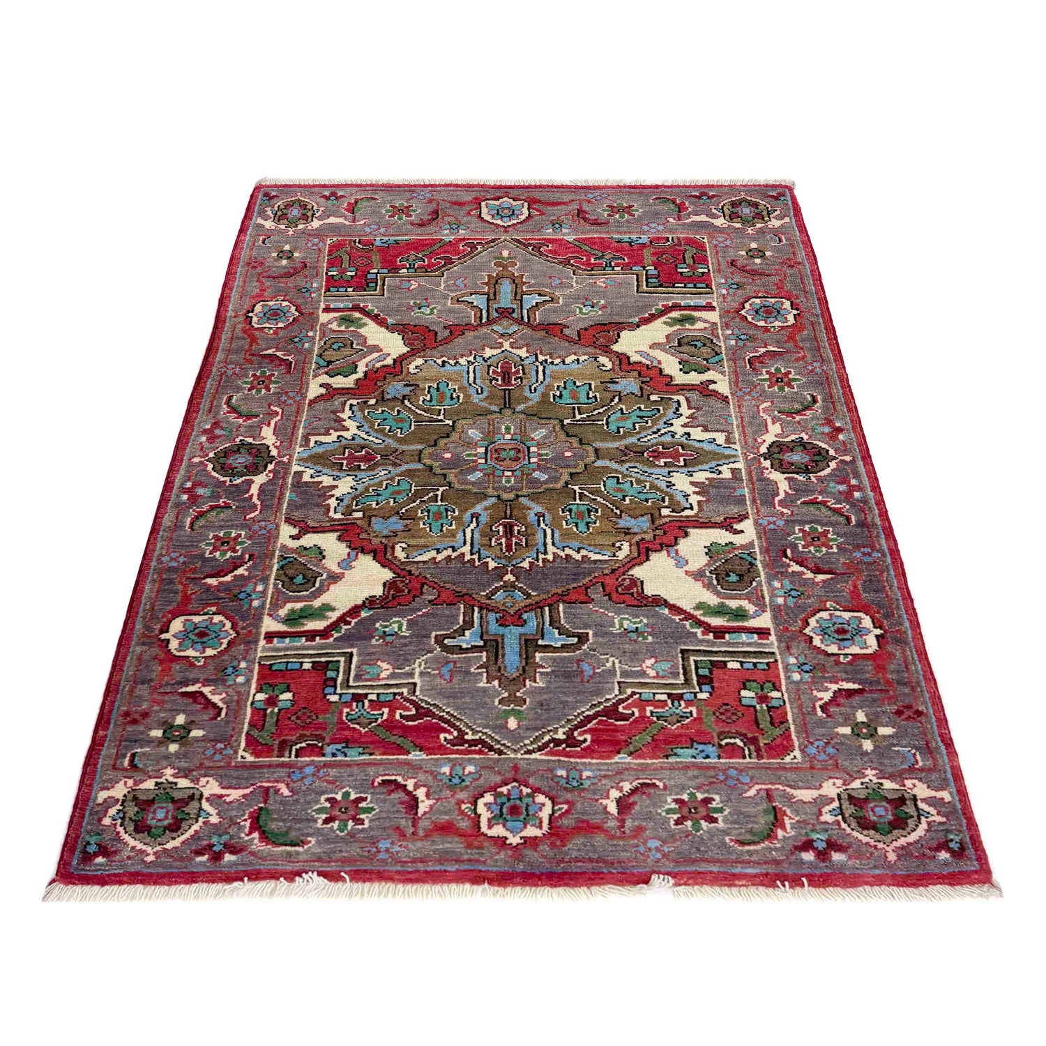Handmade Persian Design Heriz Rug 2' 7" x 4' 0" (ft) - No. R37500