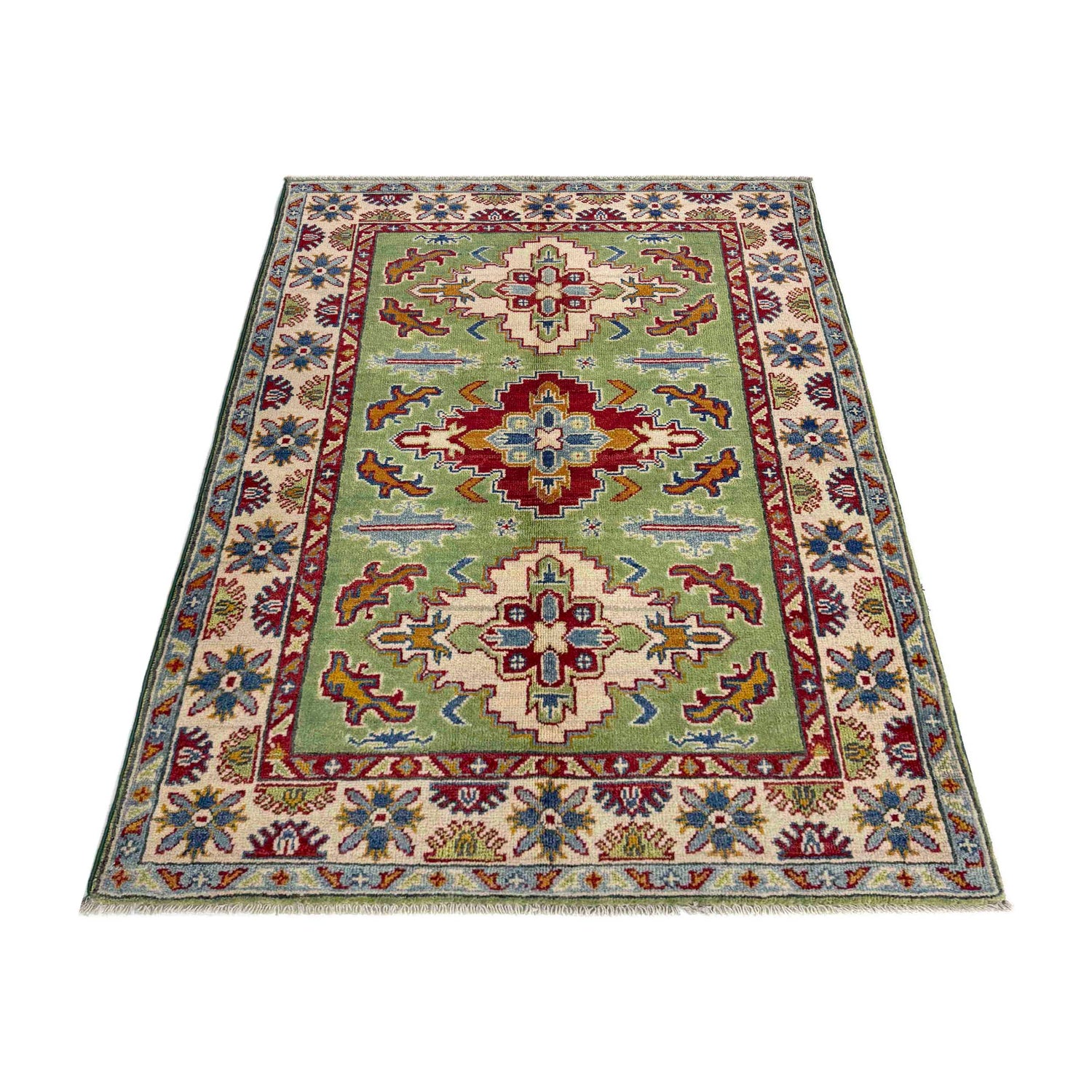 Hand Knotted Kazak Rug 3' 3" x 5' 0" (ft)- No. R37501