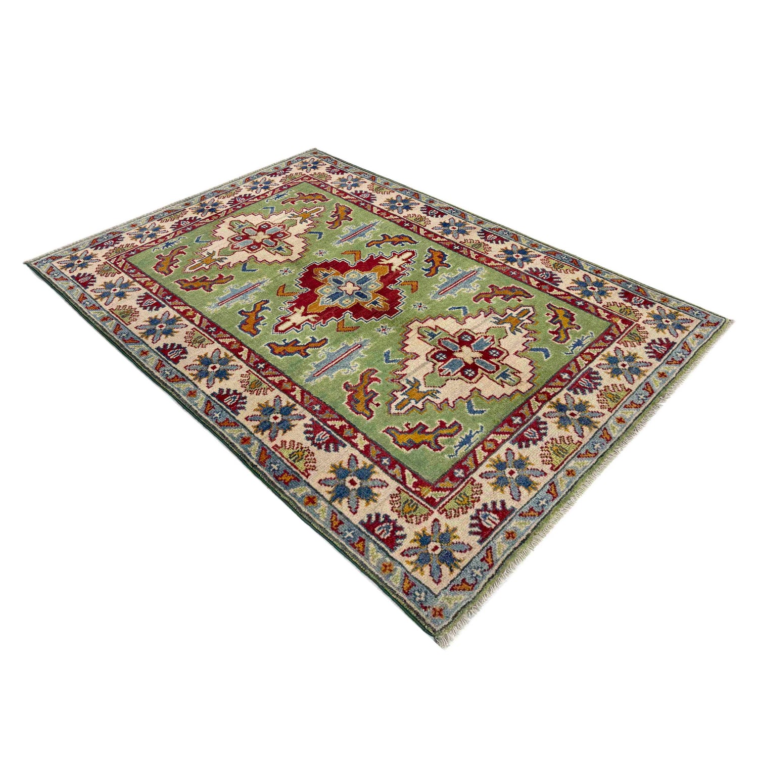 Hand Knotted Kazak Rug 3' 3" x 5' 0" (ft)- No. R37501