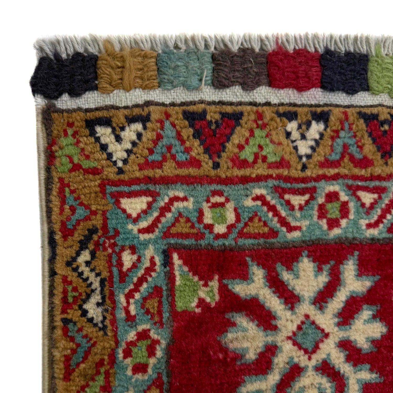 Ivory Color Kazak Rug 3' 4" x 4' 7" (ft)- No. R37505