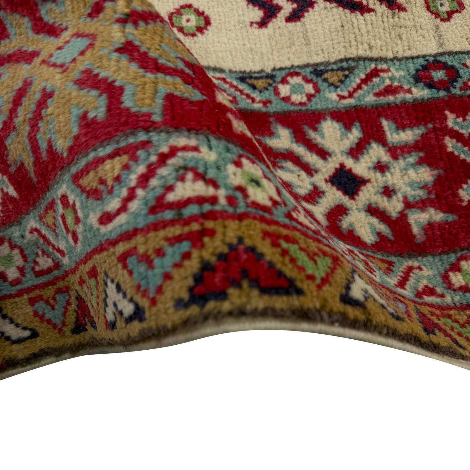 Ivory Color Kazak Rug 3' 4" x 4' 7" (ft)- No. R37505