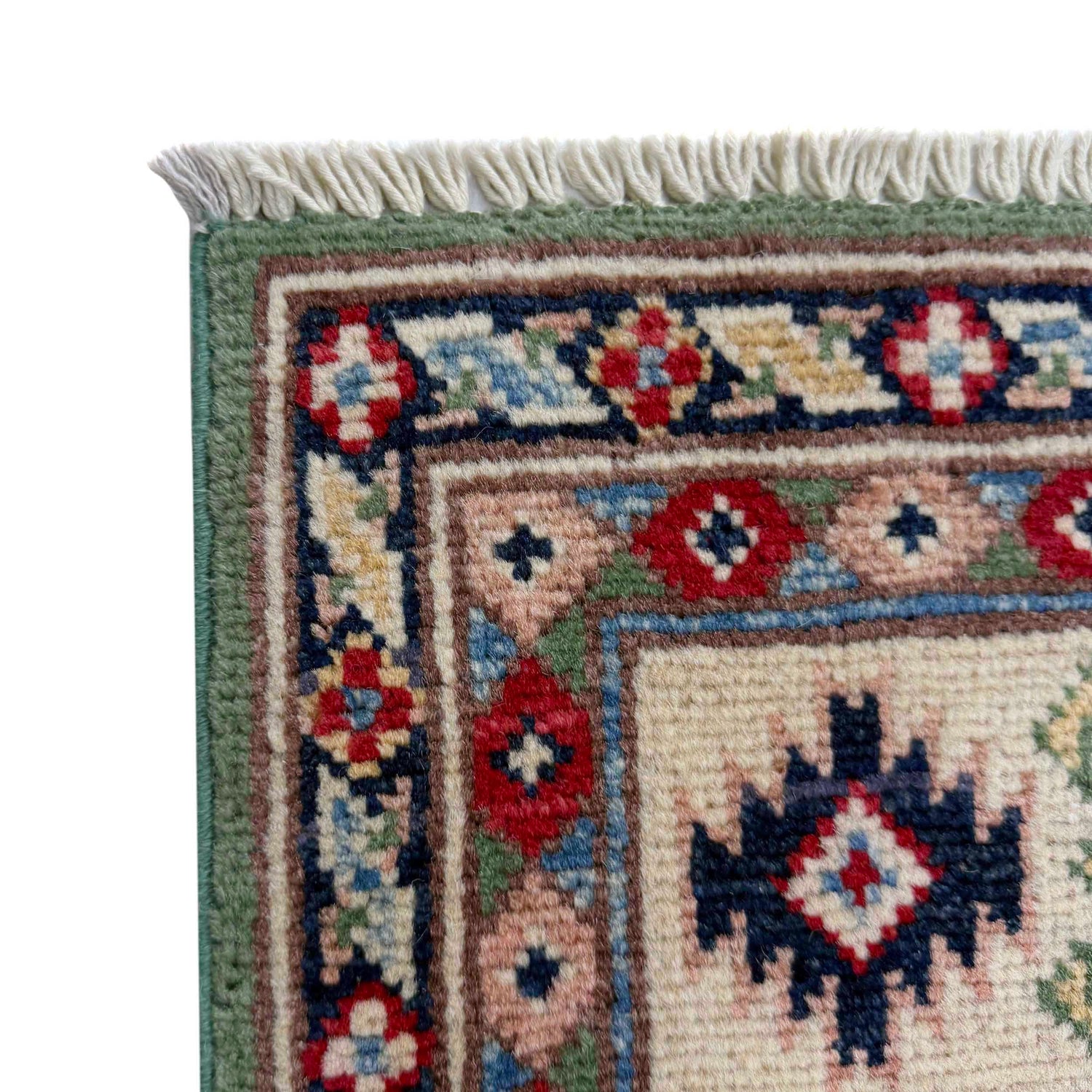 Green Color Kazak Rug 3' 3" x 5' 0" (ft)- No. R37506