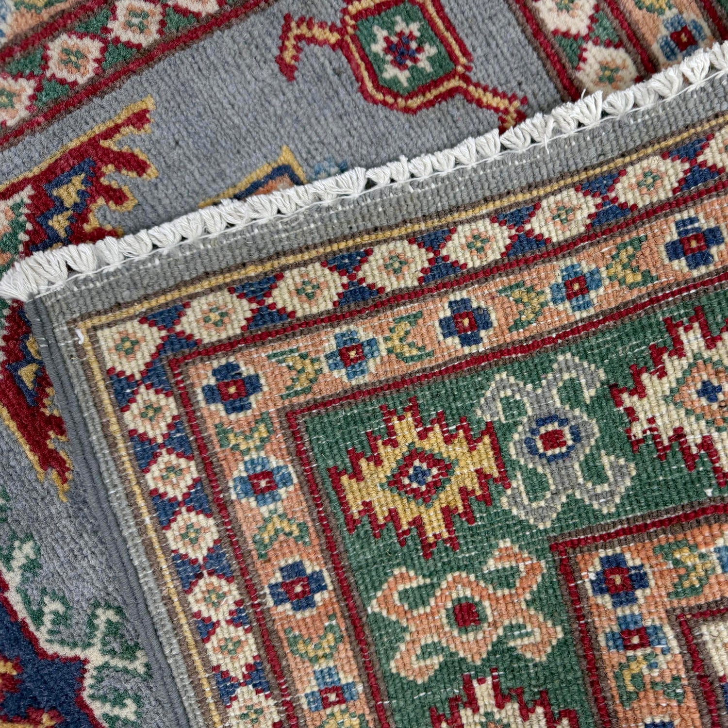 Blue Color Kazak Rug 3' 3" x 4' 10" (ft)- No. R37509