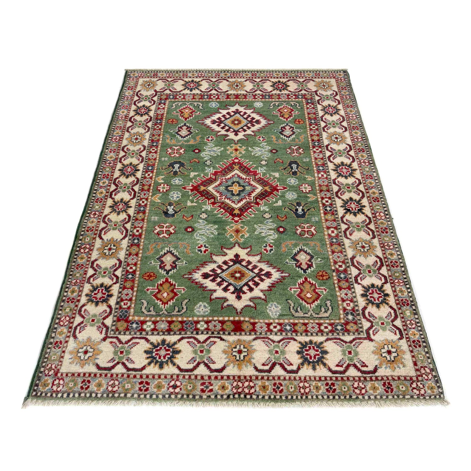 Oriental Kazak Rug 3' 3" x 4' 11" (ft)- No. R37513