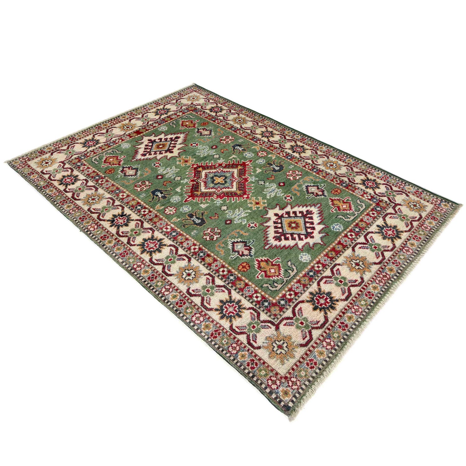 Oriental Kazak Rug 3' 3" x 4' 11" (ft)- No. R37513