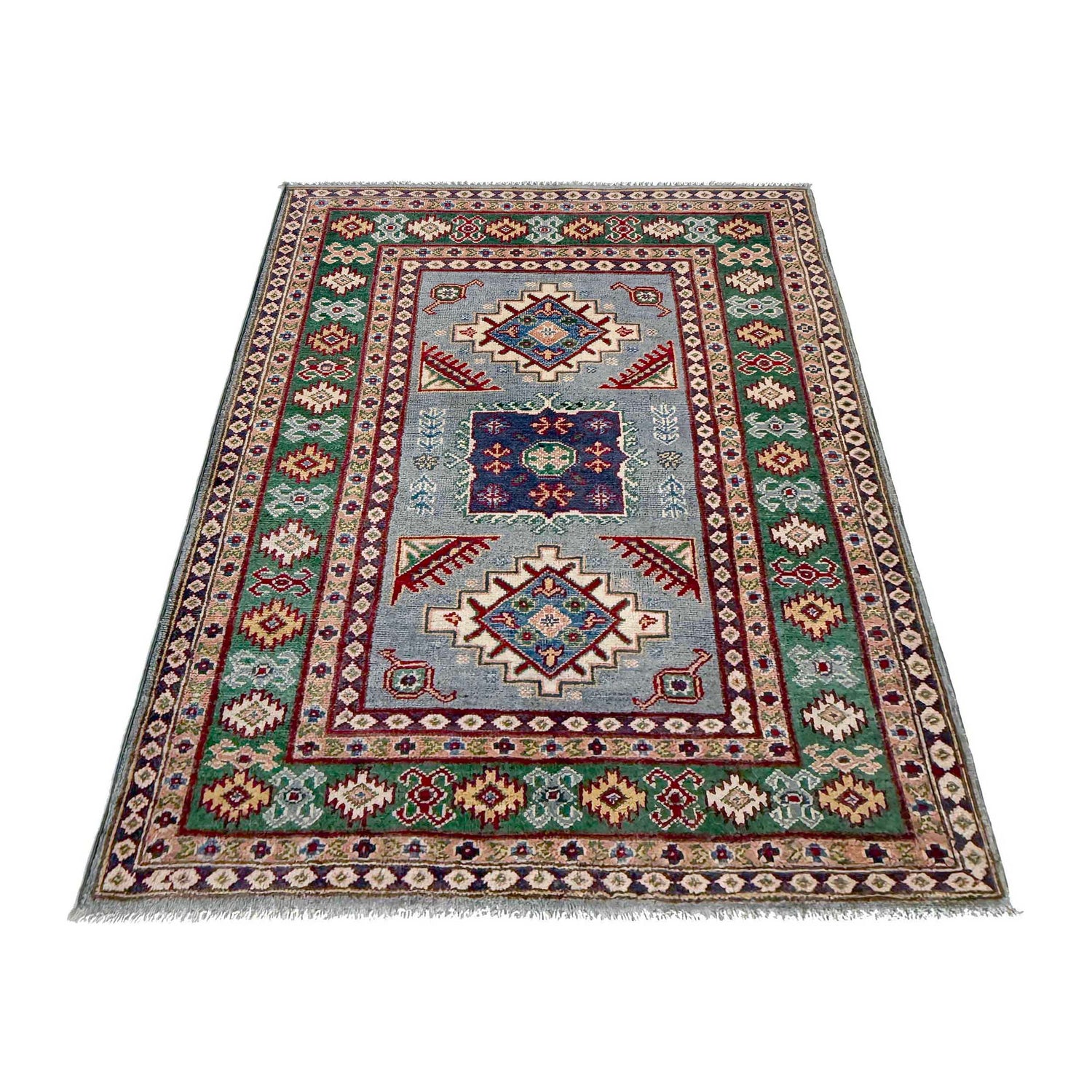 Oriental Kazak Rug 3' 2" x 4' 9" (ft)- No. R37514